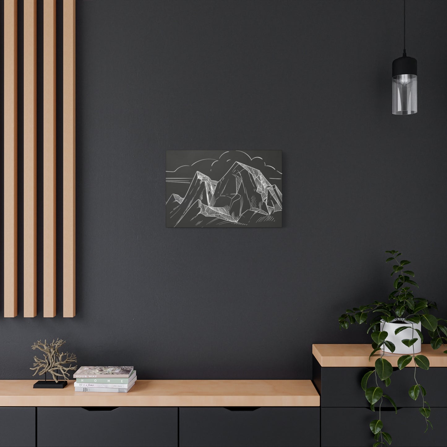 Mountain Chalkboard Wall Art & Canvas Prints