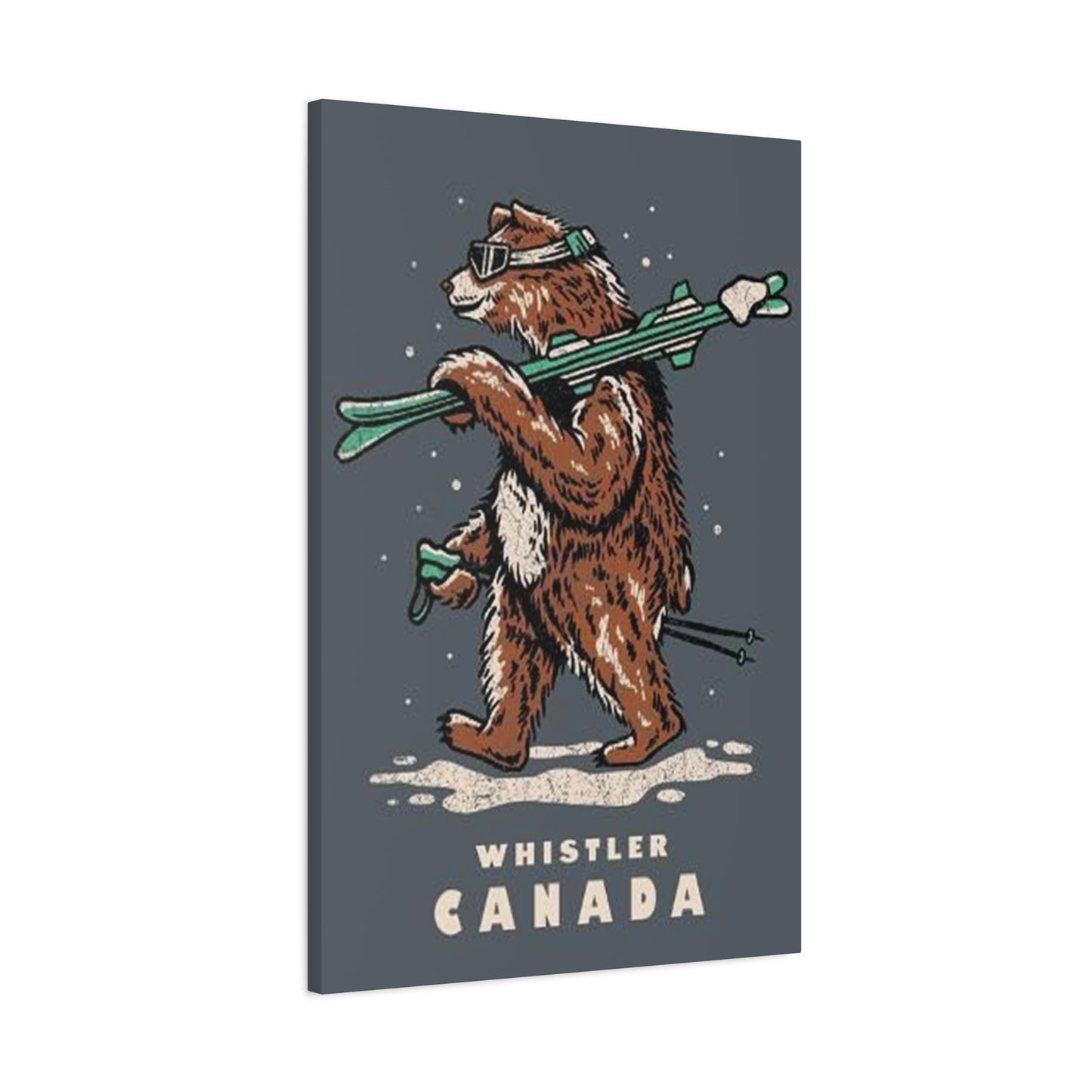 Bear Skiing Wall Art & Canvas Prints
