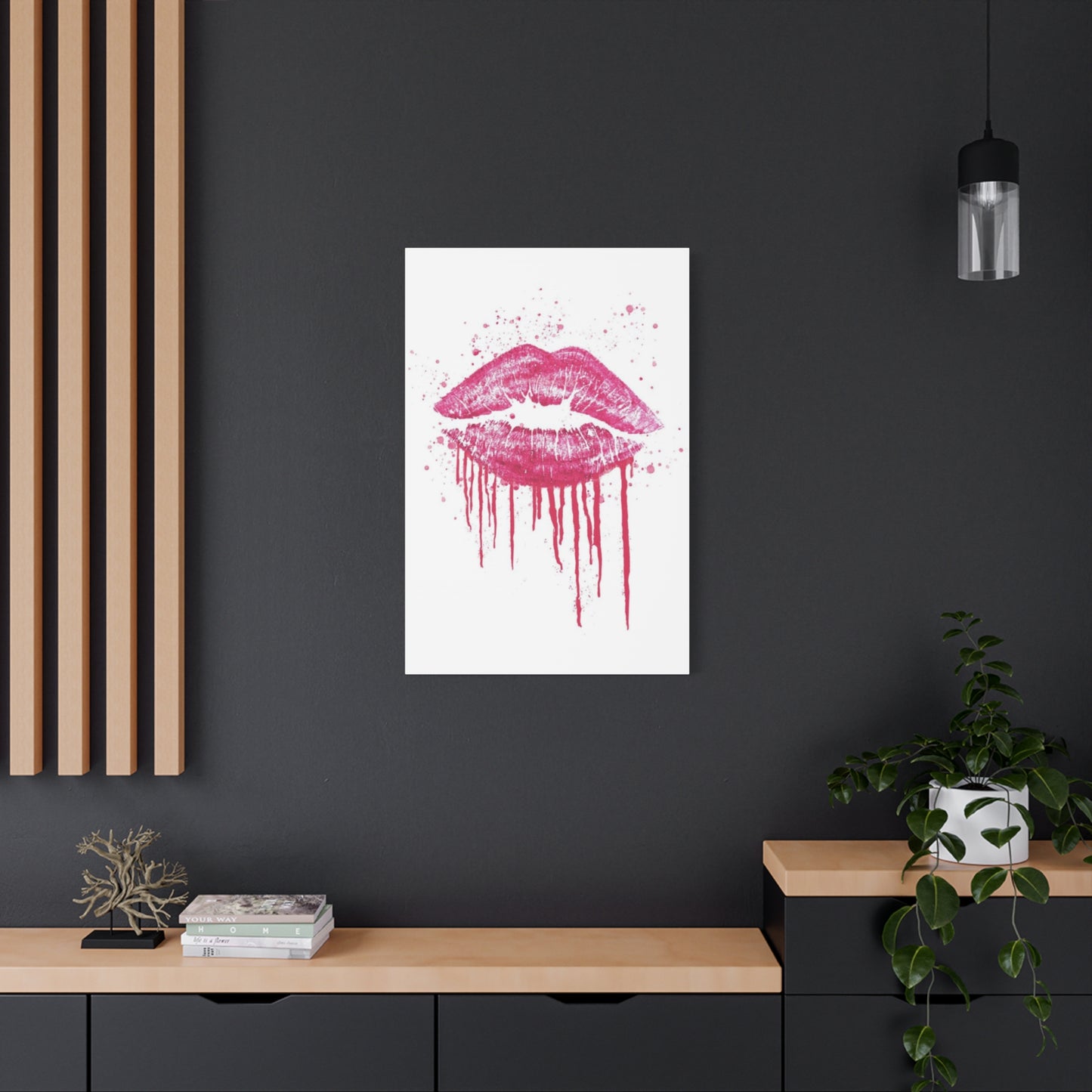 Pink Lips Wall Art & Canvas Prints