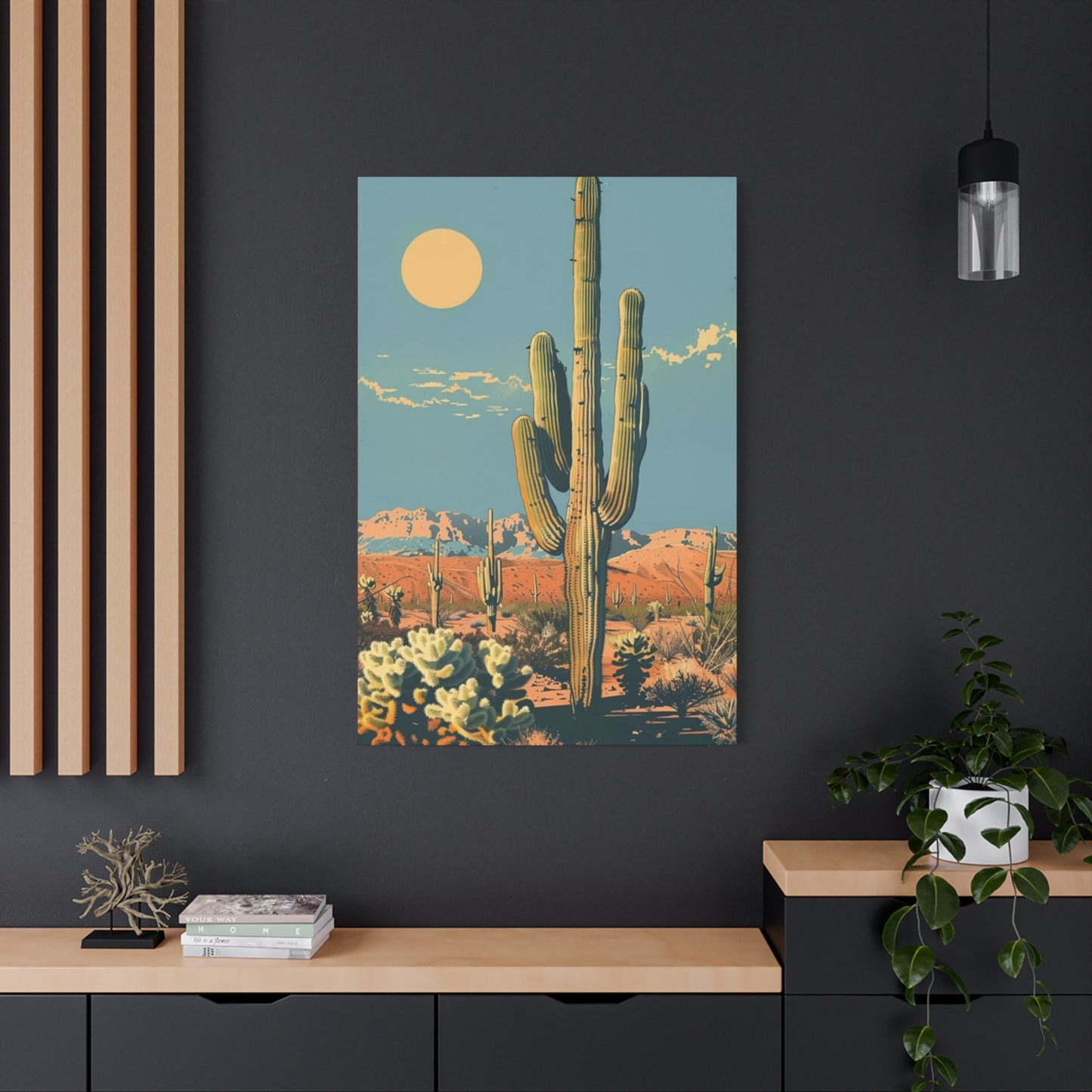 Large Cactus In Desert Wall Art & Canvas Prints