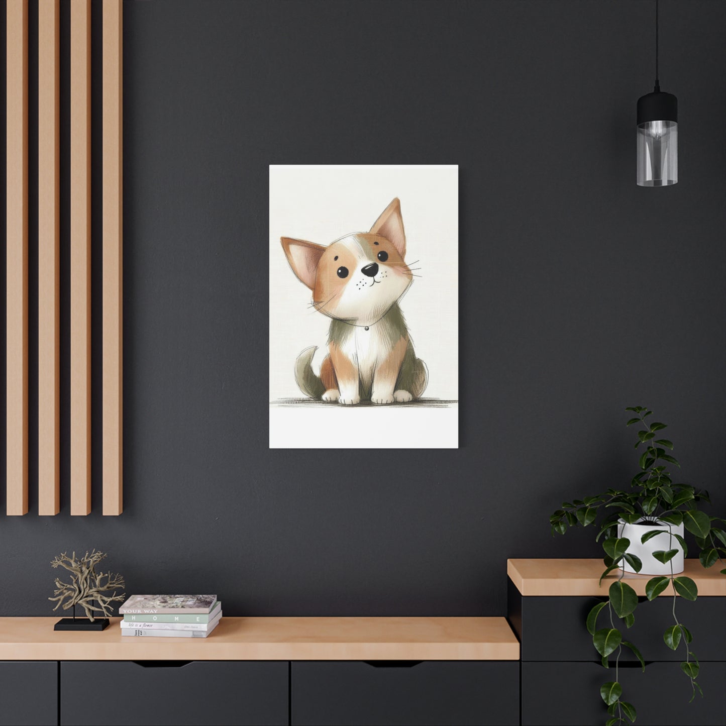 Innocent Puppy Clipart Dog Wall Art & Canvas Prints