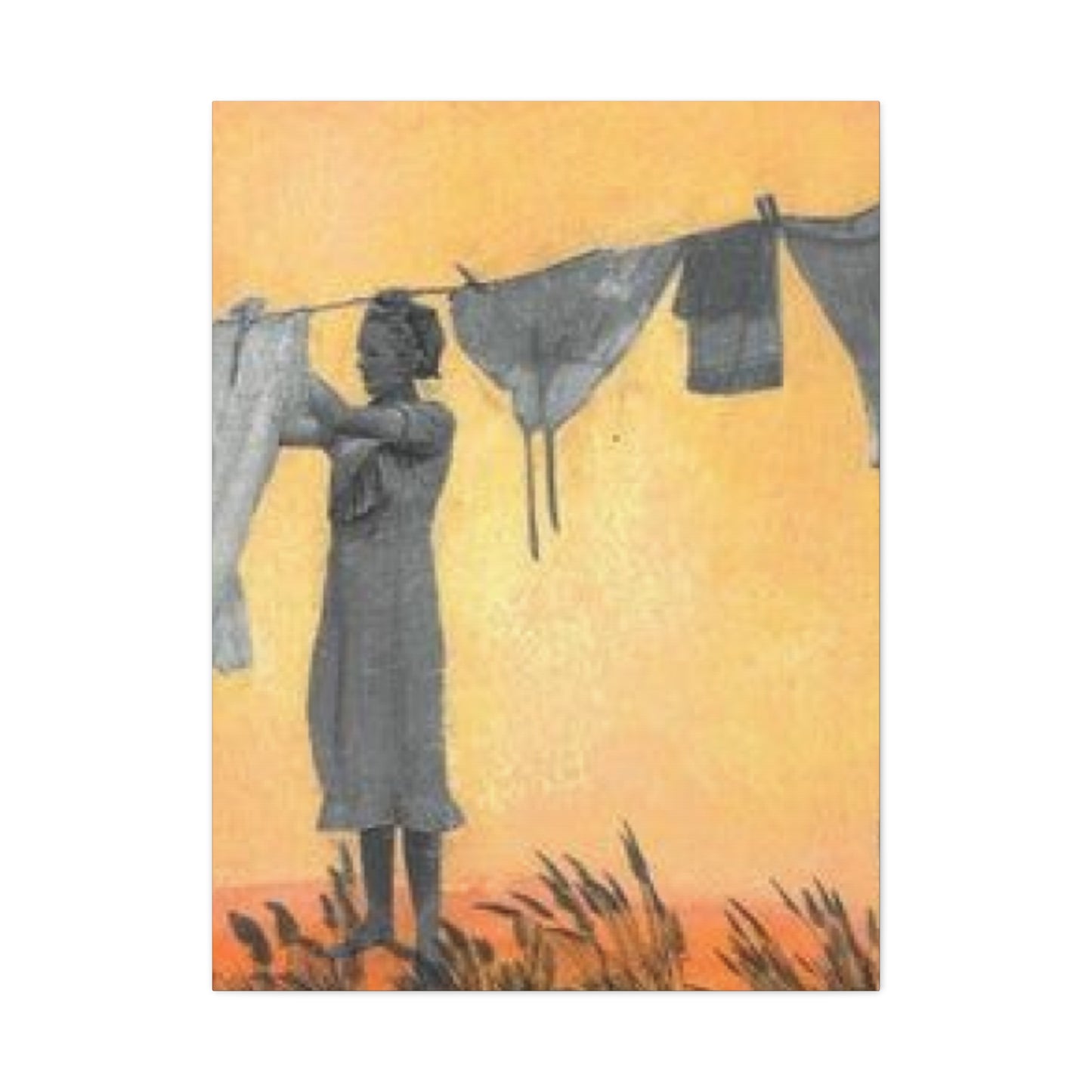 Women Drying Clothes Laundry Wall Art & Canvas Prints