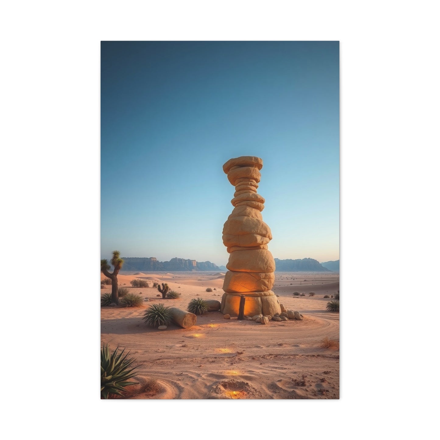 Desert Serenity Portrait Wall Art & Canvas Print