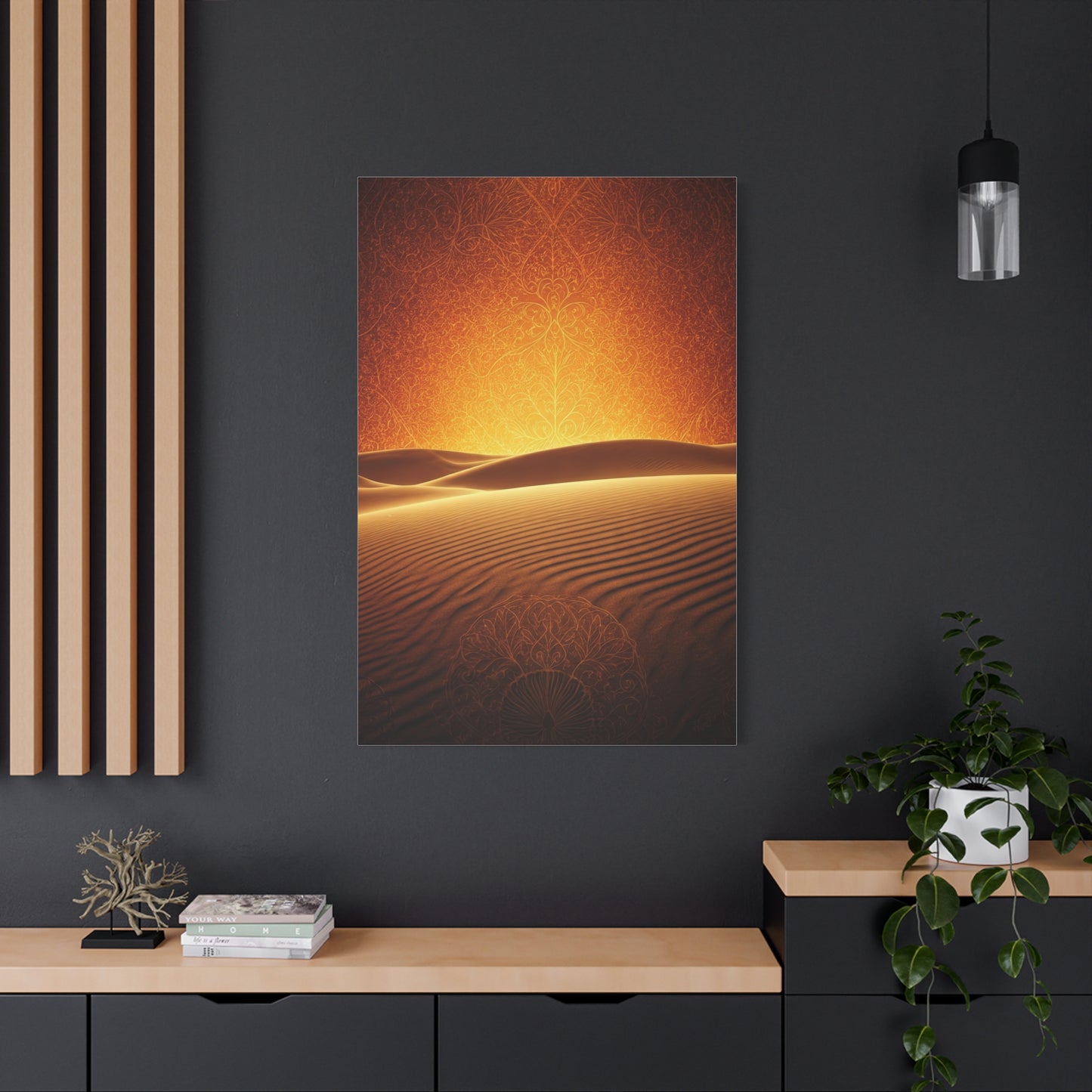 Golden Desert Mandala Horizon Wall Art & Canvas Prints