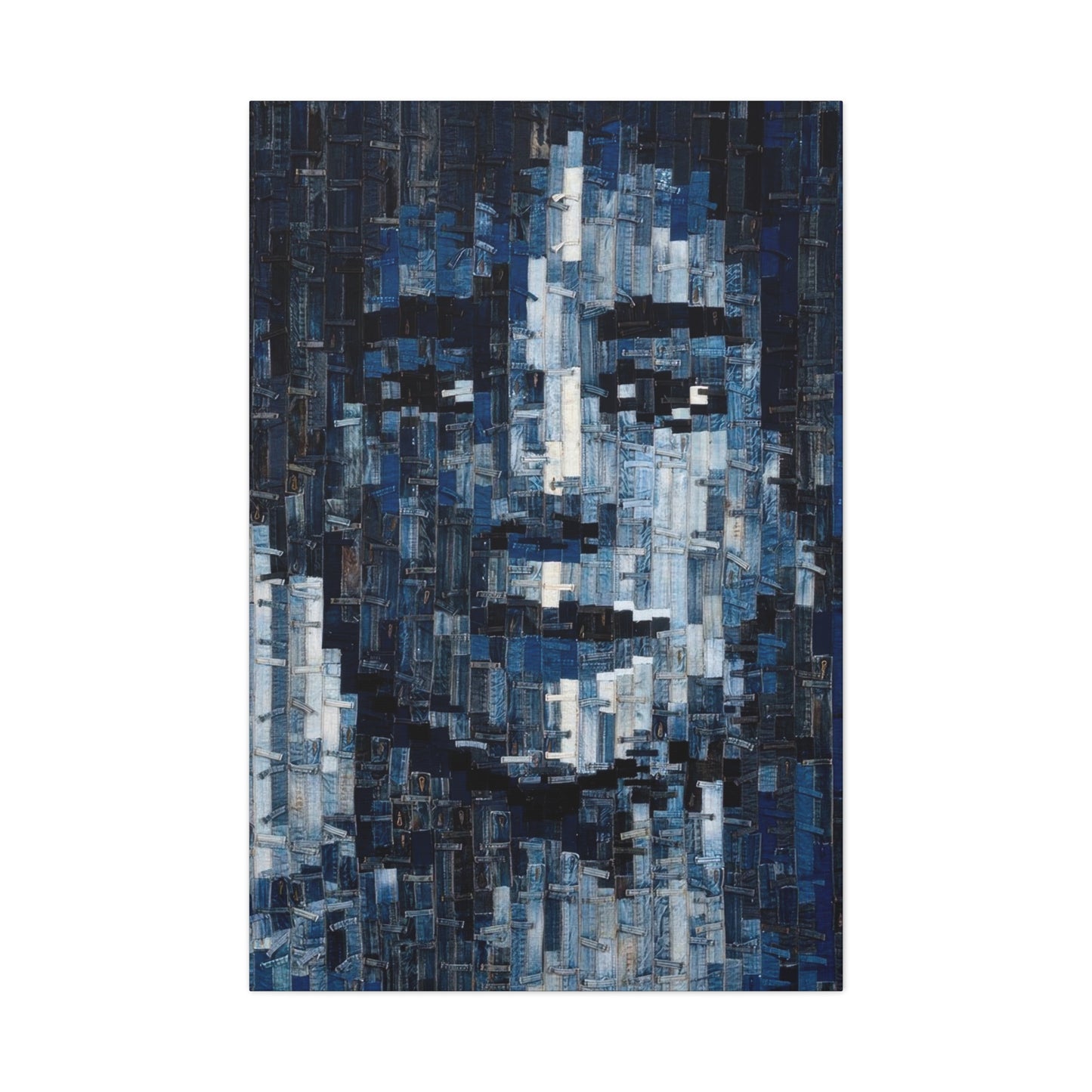 Denim Face Pattern Wall Art & Canvas Prints