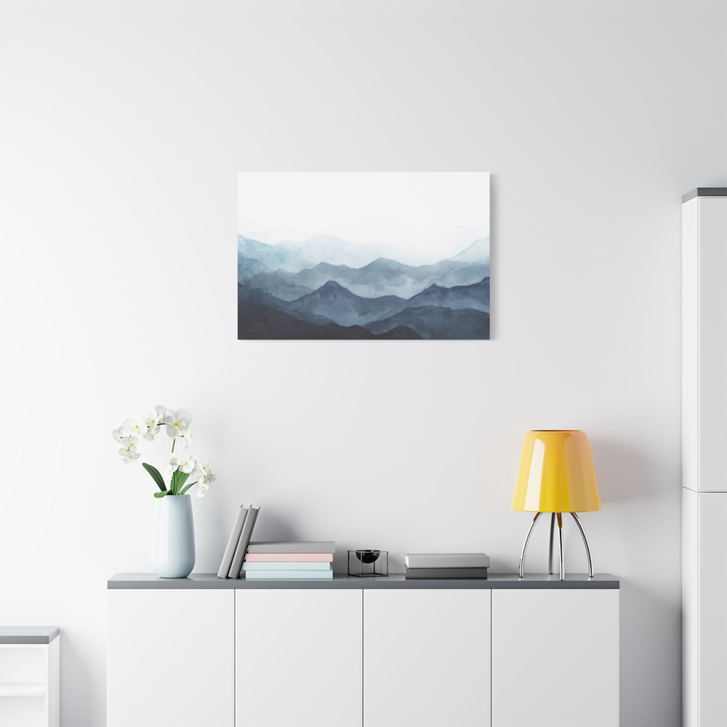 Blue Mountain Peaks Over Clouds Wall Art & Canvas Prints