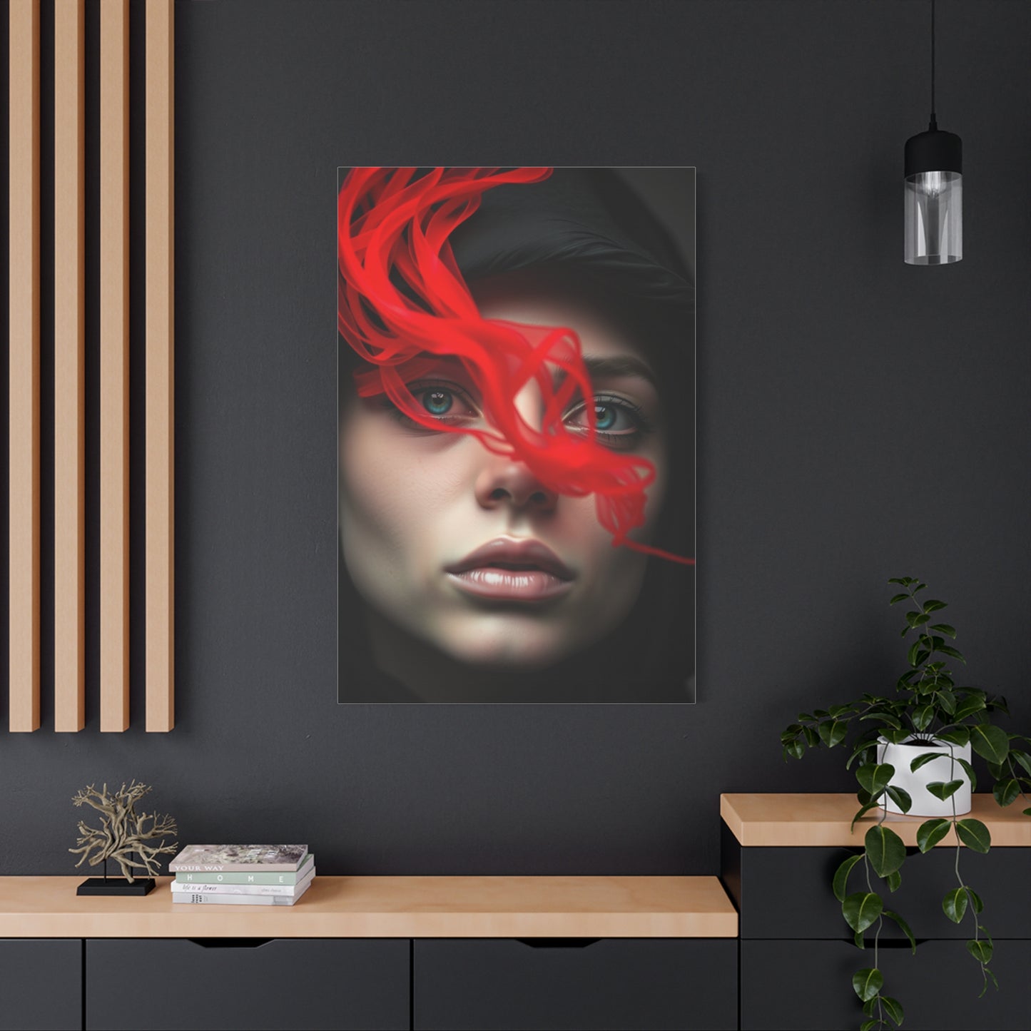 Masterpiece Black, White & Red Art Vision Wall Art & Canvas Print