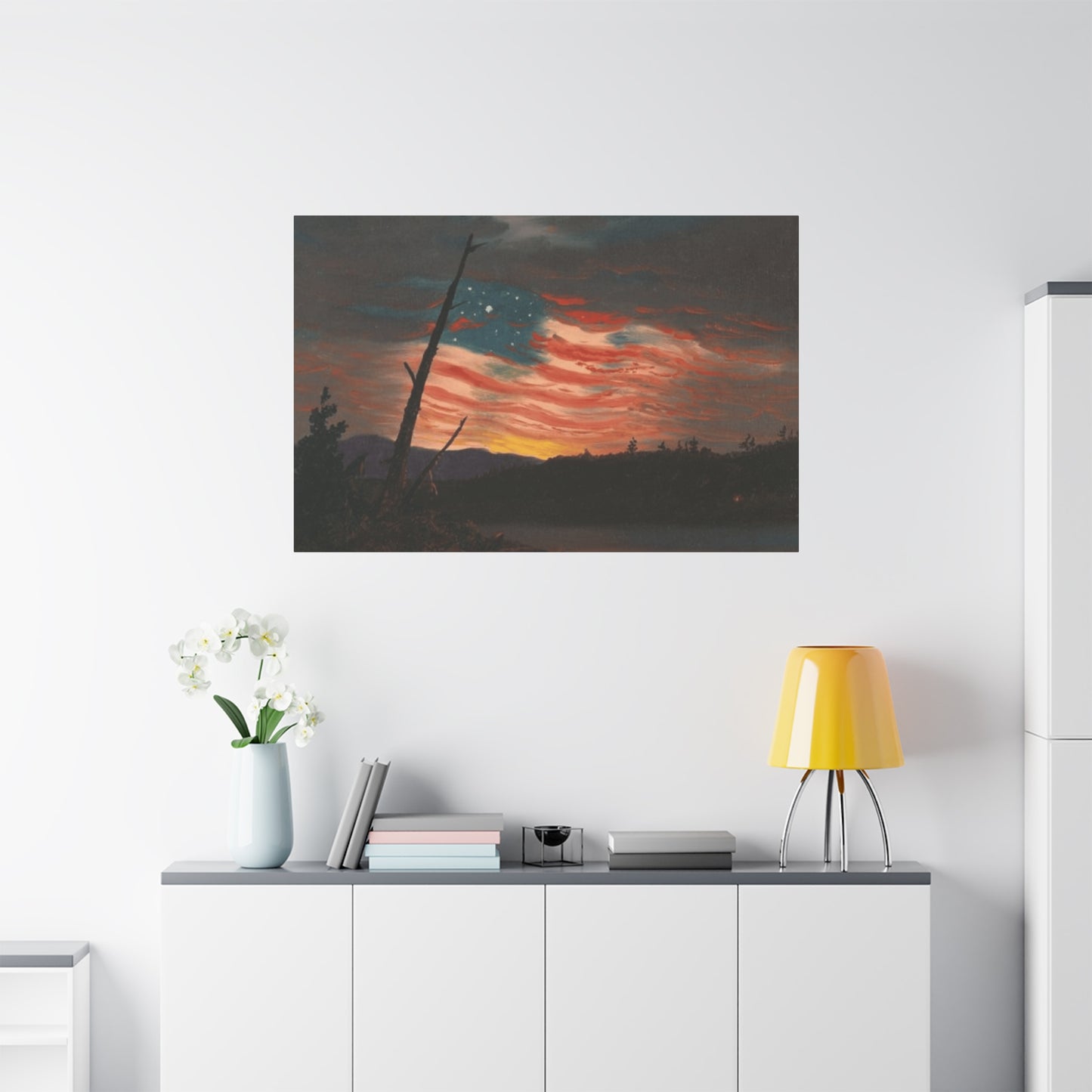 American Flag in Sky Wall Art & Canvas Prints