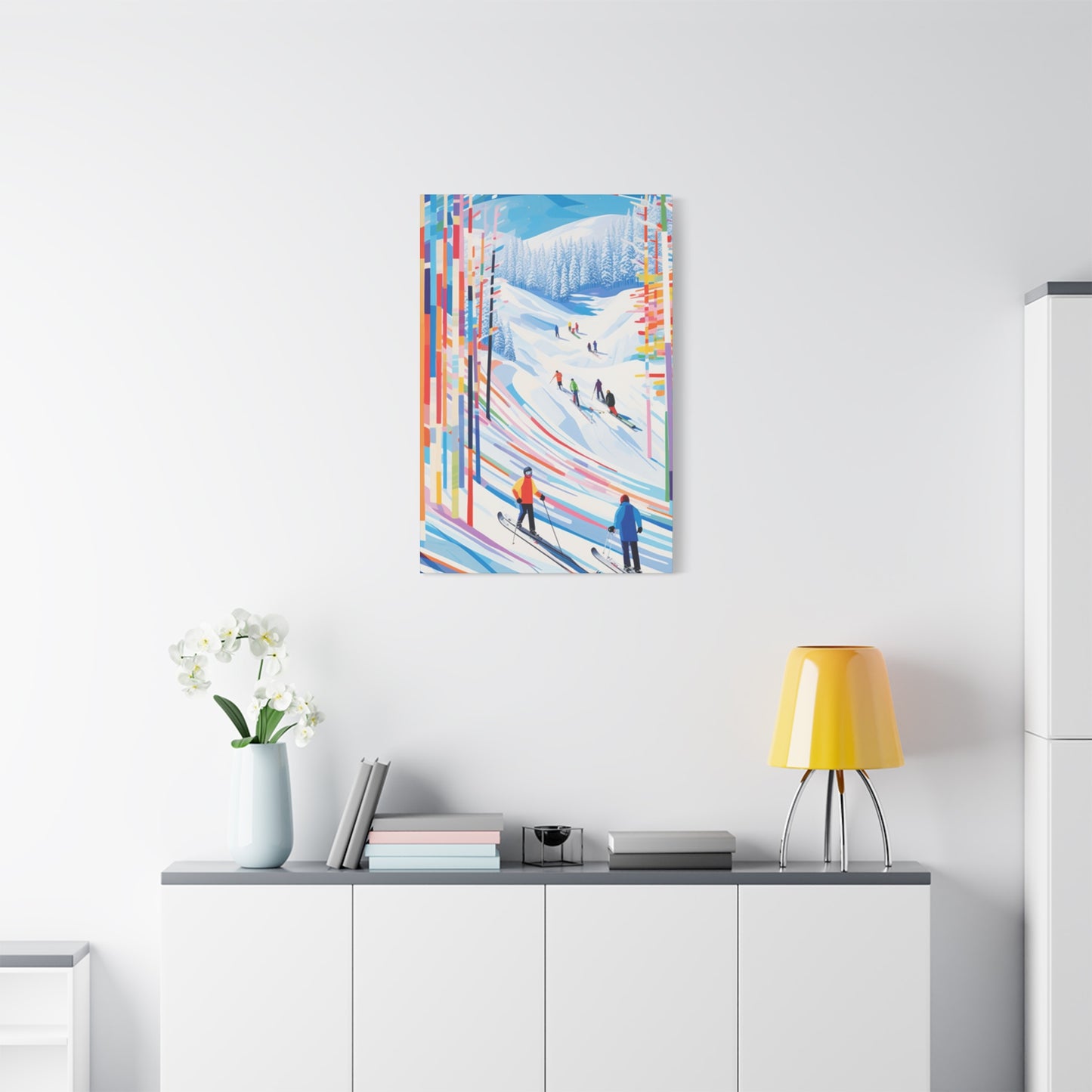 Long Skiing Path Wall Art & Canvas Prints