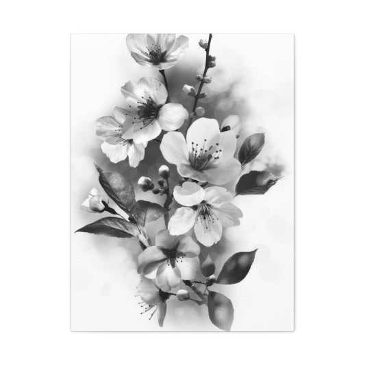 Flowers Grey Wall Art & Canvas Prints