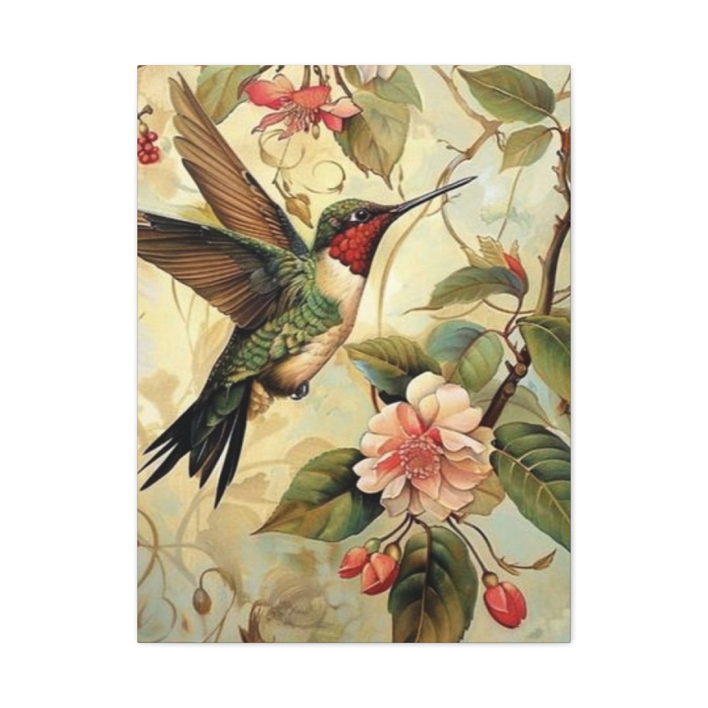 Beautiful Humming Bird Painting Wall Art & Canvas Prints