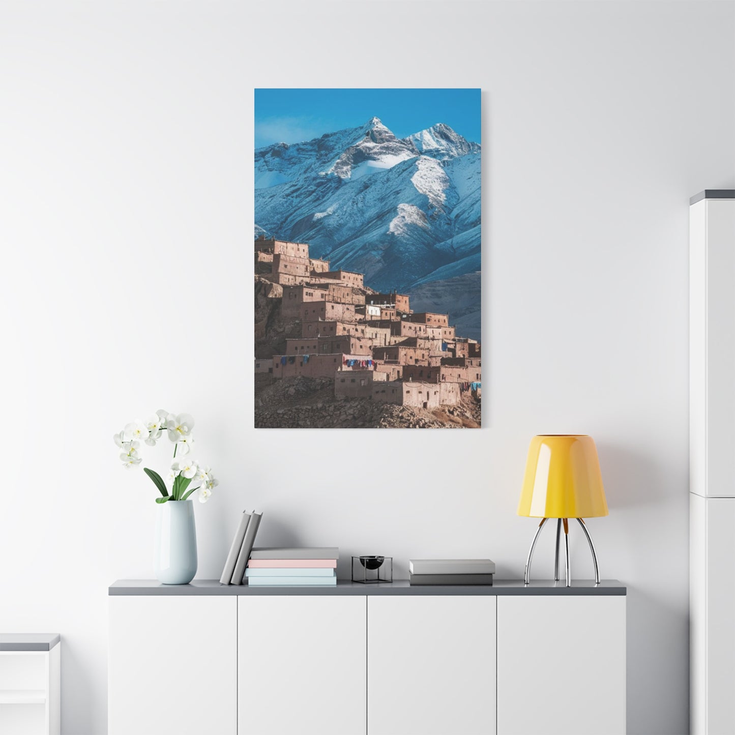 Snowy Mountain & Monastery Wall Art & Canvas Prints