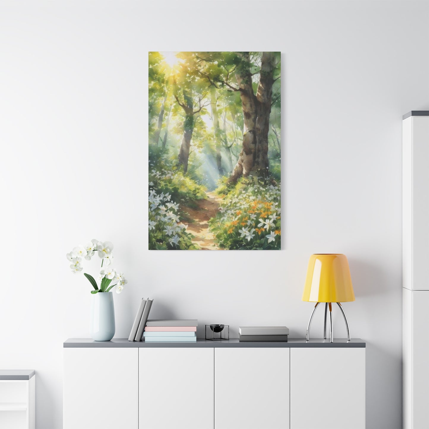Forest Path Lit Wall Art & Canvas Prints