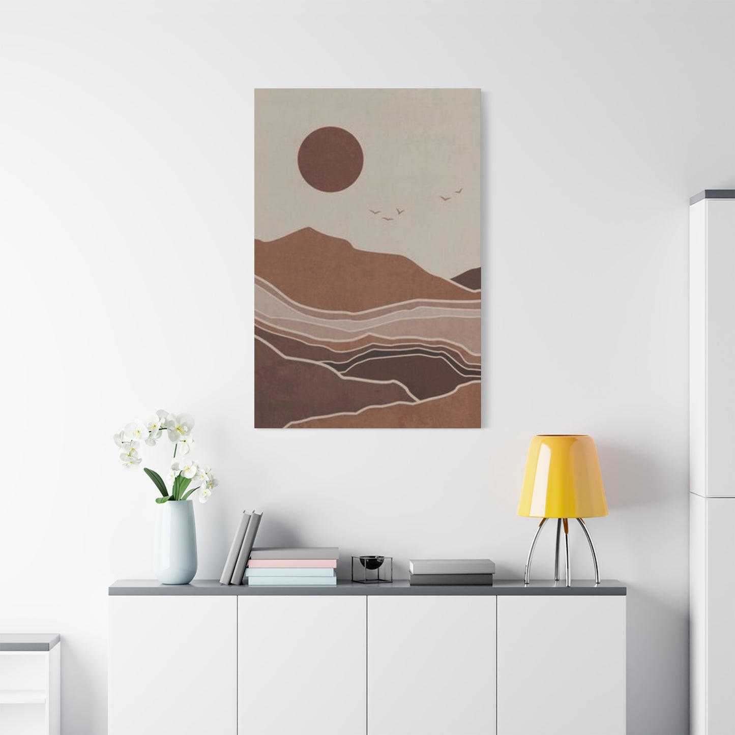 Brown Desert Painting Wall Art & Canvas Prints