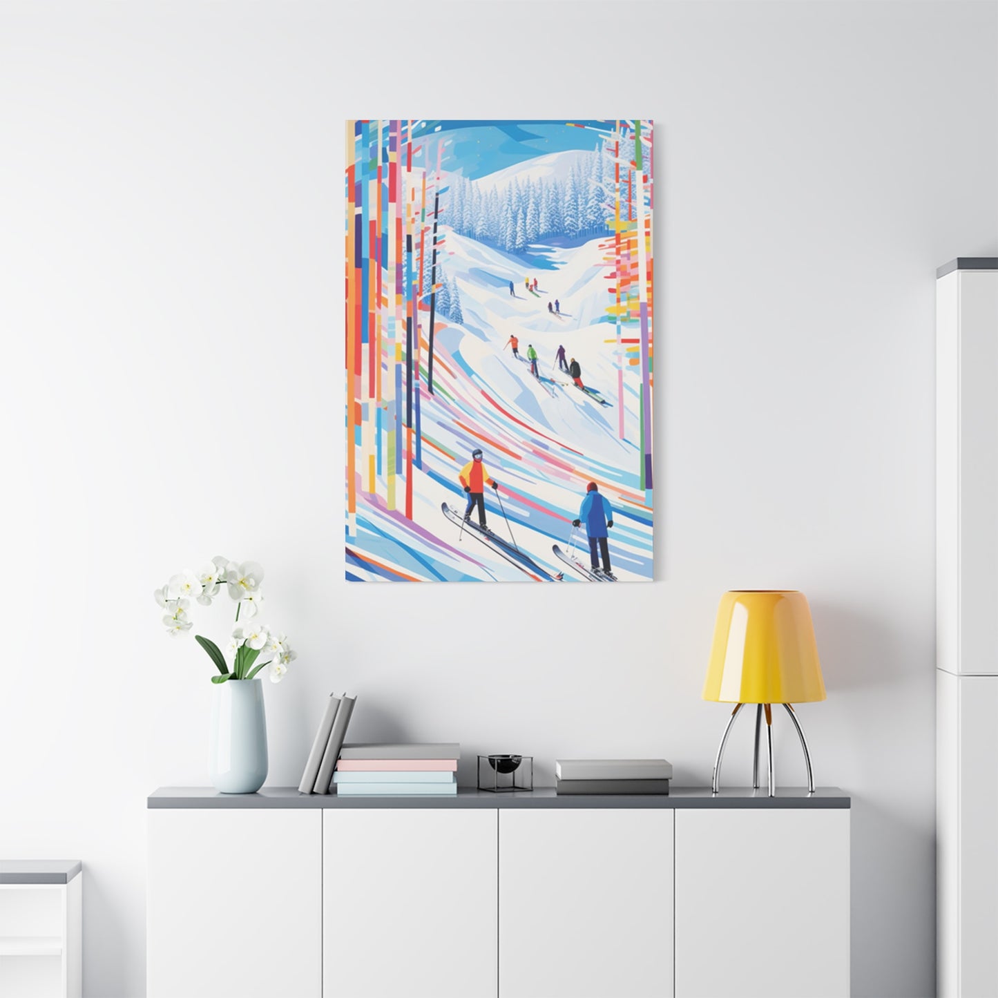 Long Skiing Path Wall Art & Canvas Prints
