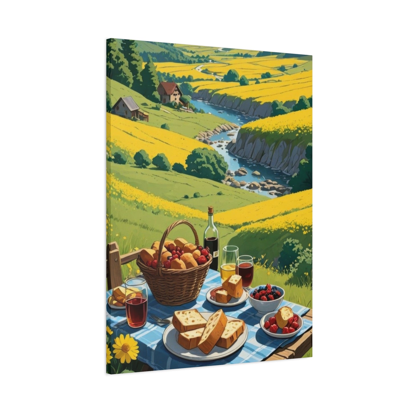 Lunch Sunny Countryside Wall Art & Canvas Prints