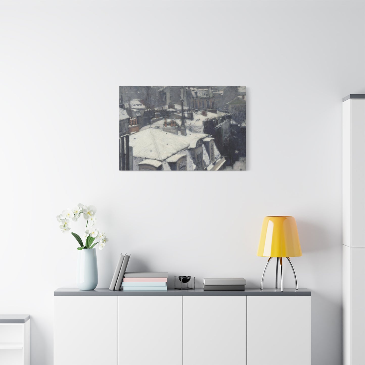 Gustav Snowfall Painting Wall Art & Canvas Prints