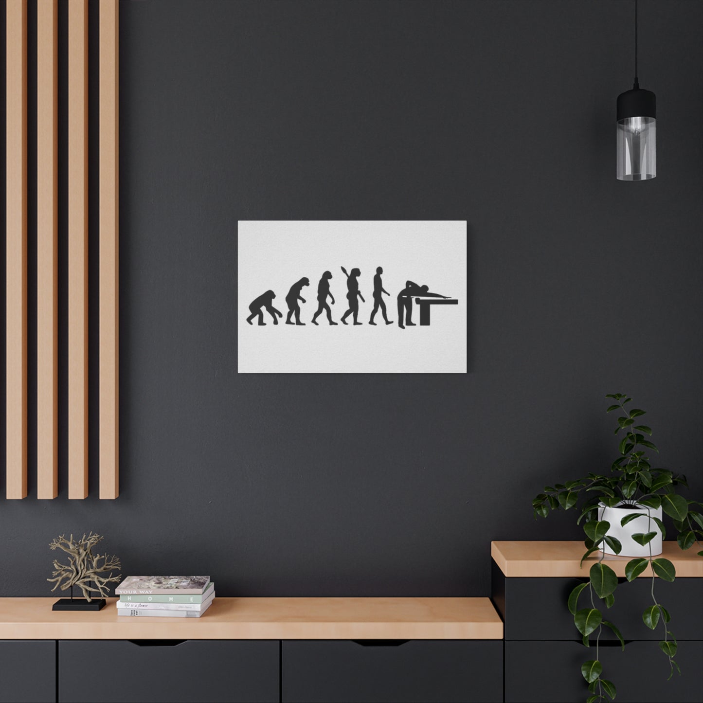 Evolution to Playing Pool Wall Art & Canvas Prints