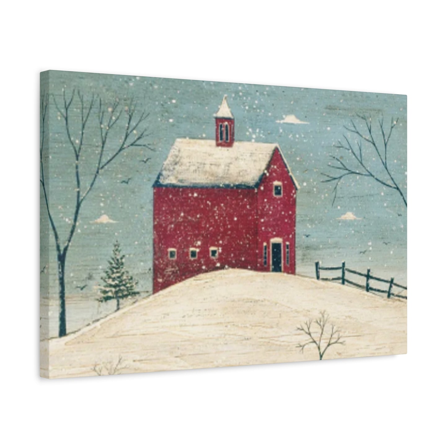 Red Snow House Kimble Warren Wall Art & Canvas Prints