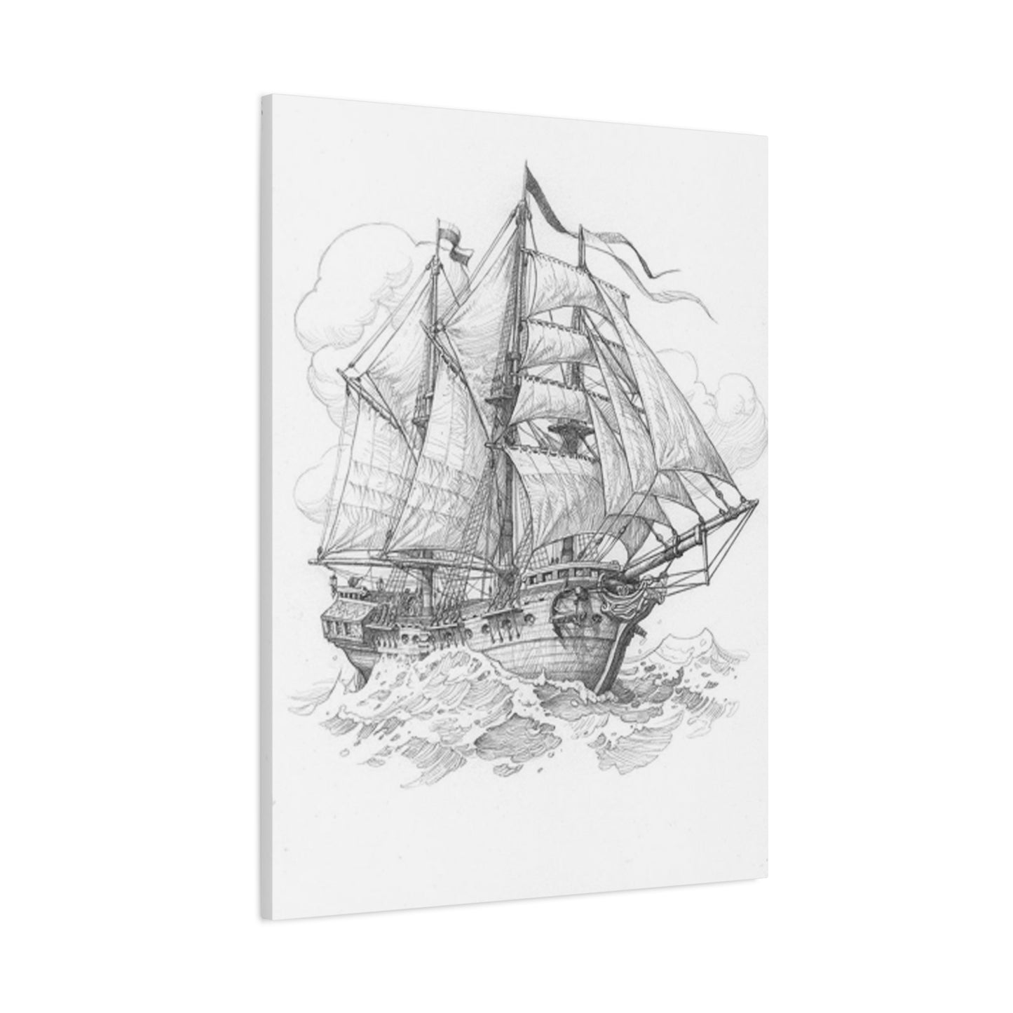 Sailing Ship Drawing Wall Art & Canvas Prints