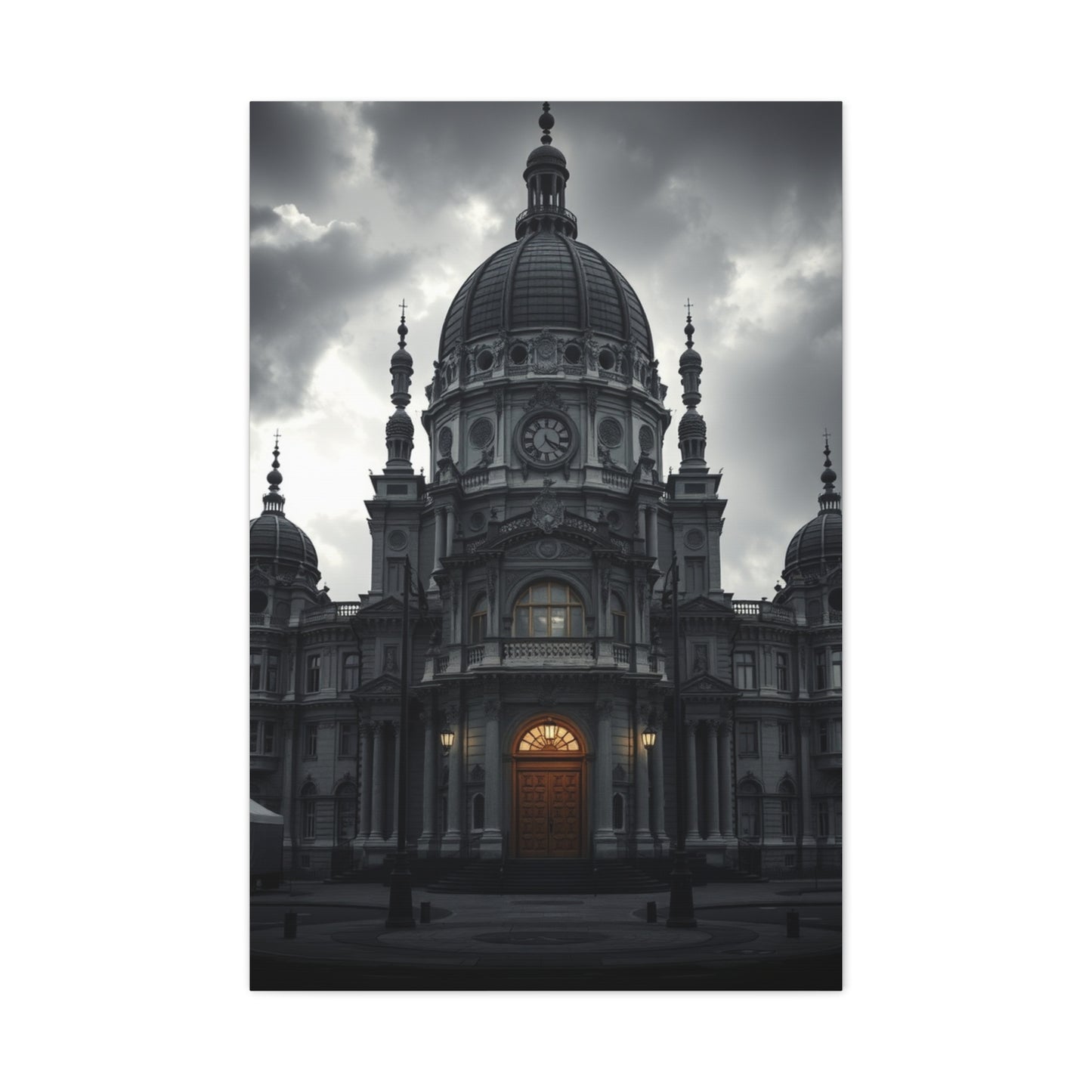 Vision Gray & White Art Art Wall Art & Canvas Print