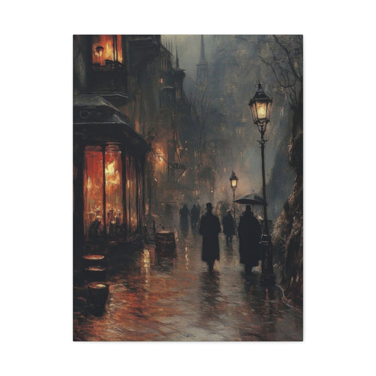 Warm Lit Street Dark Wall Art & Canvas Prints
