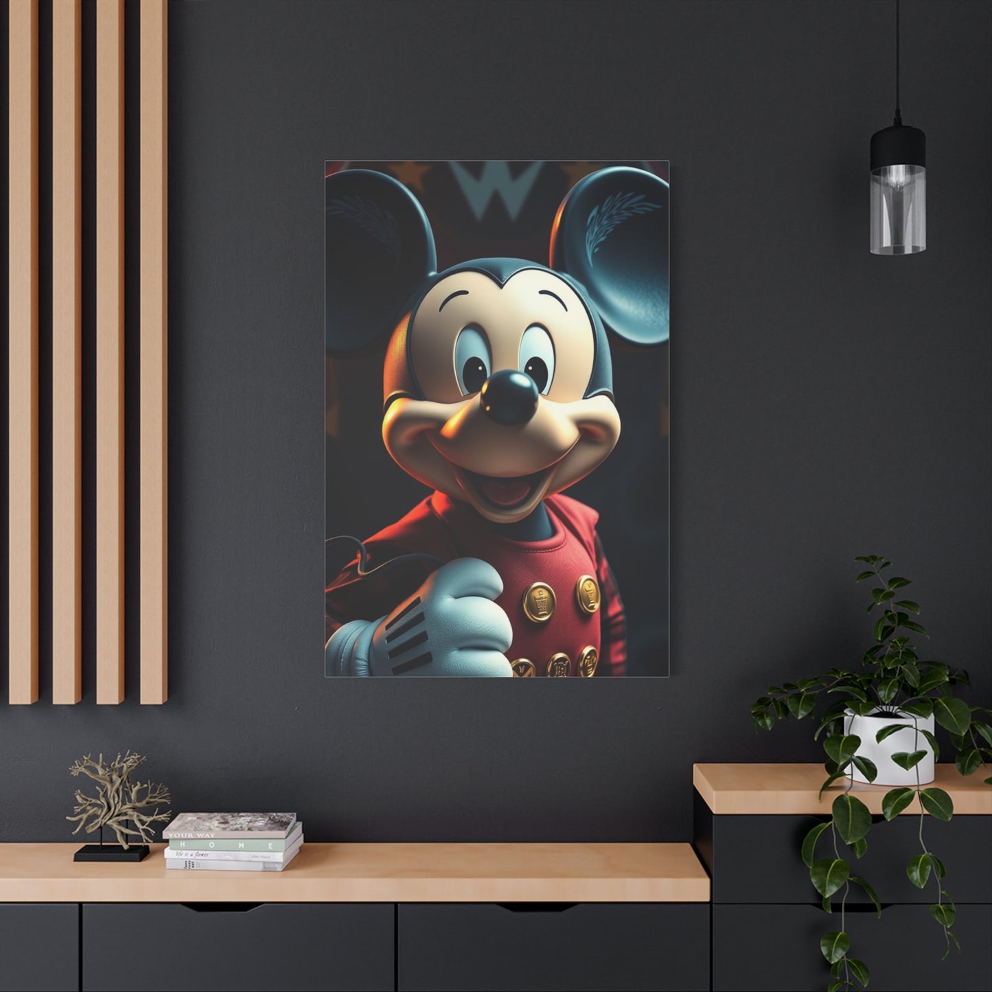 Noble Mickey Illustration Wall Art & Canvas Print