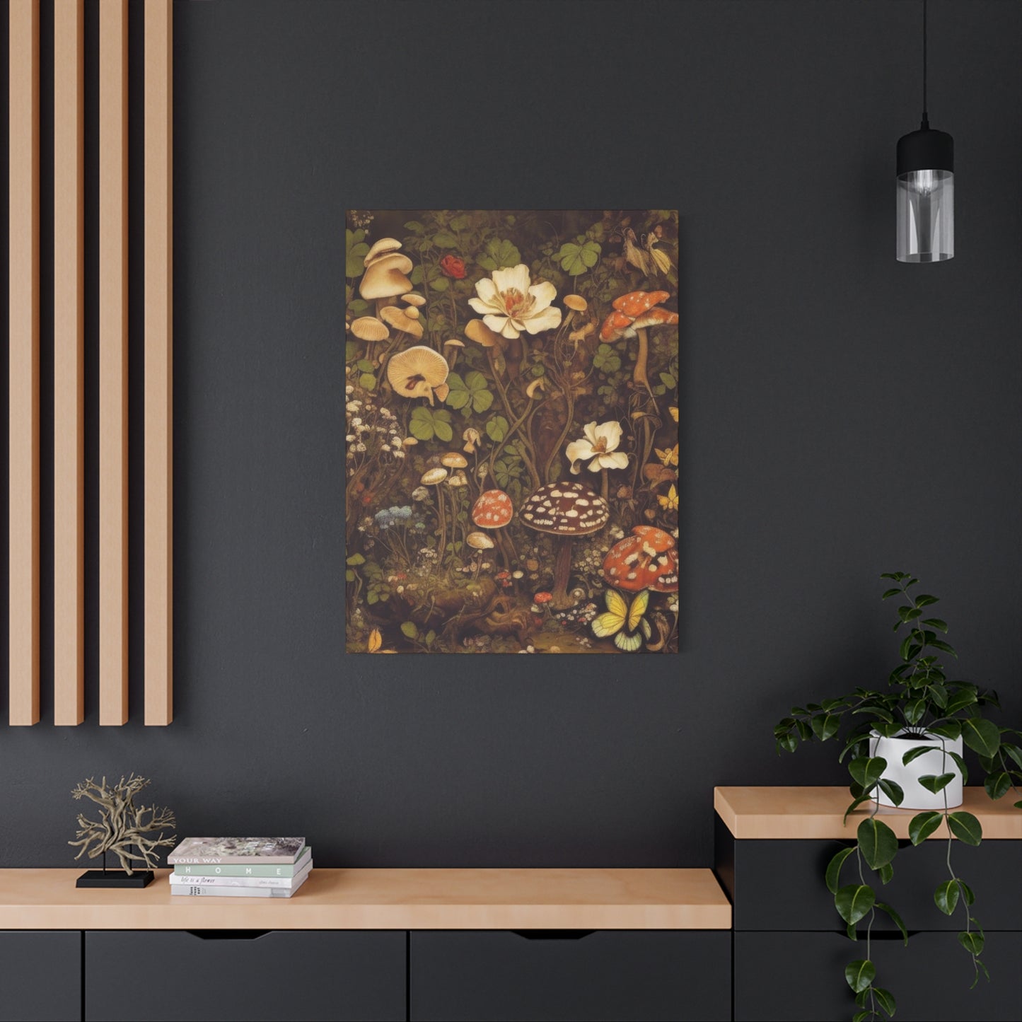 Mushroom On Forest Earthy Wall Art & Canvas Prints