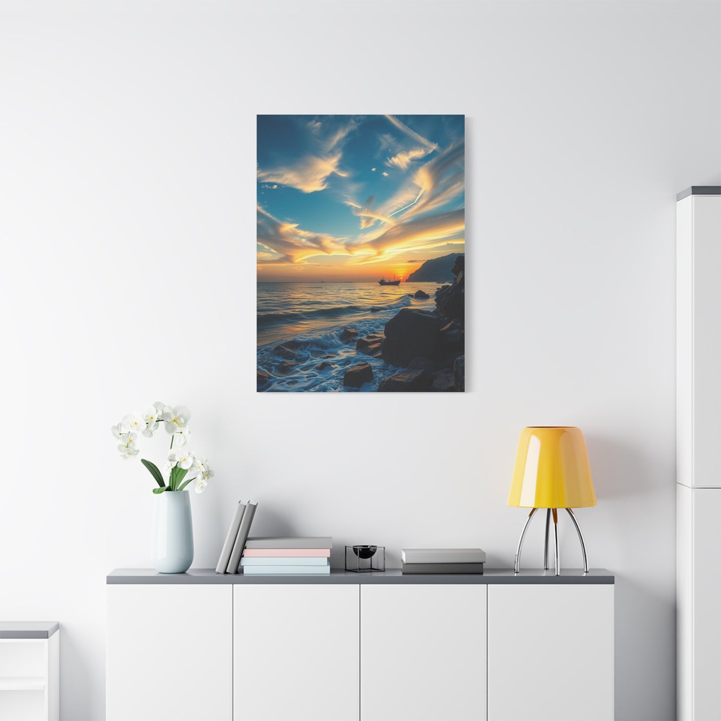 Gilded Wave Serenity Wall Art & Canvas Print