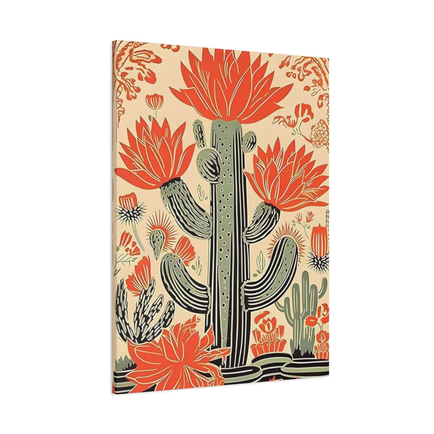 Flower On A Cactus Wall Art & Canvas Prints