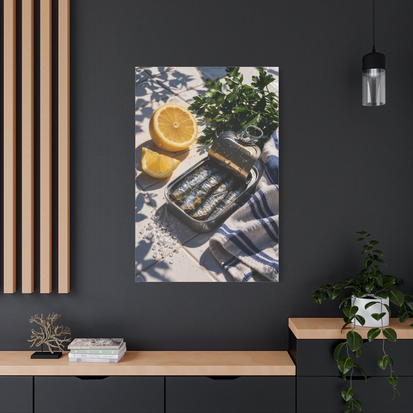 Mediterranean Sardines & Lemon Prep Wall Art & Canvas Print