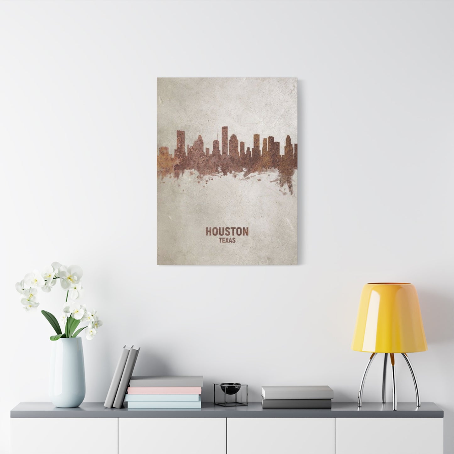 Houston Skyline Painting Wall Art & Canvas Prints