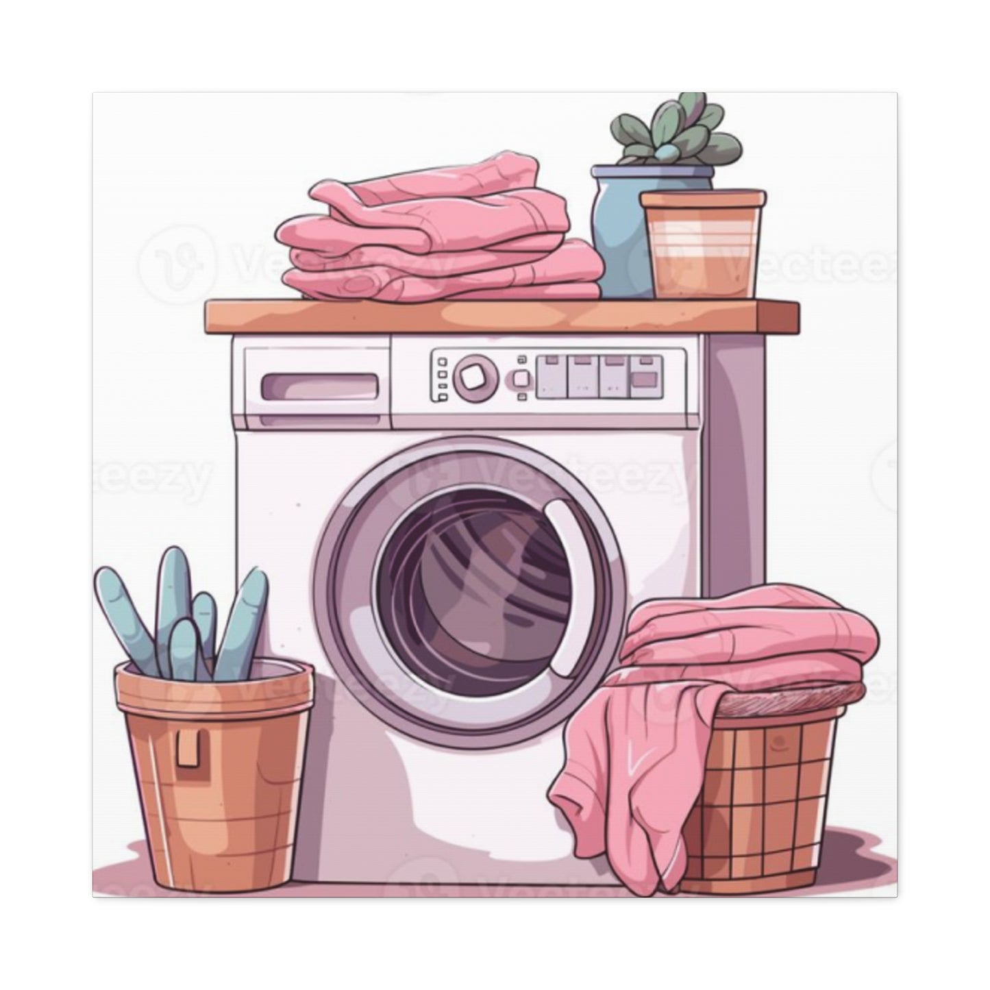 Colorful Laundry Poster For Laundry Room Wall Art & Canvas Prints