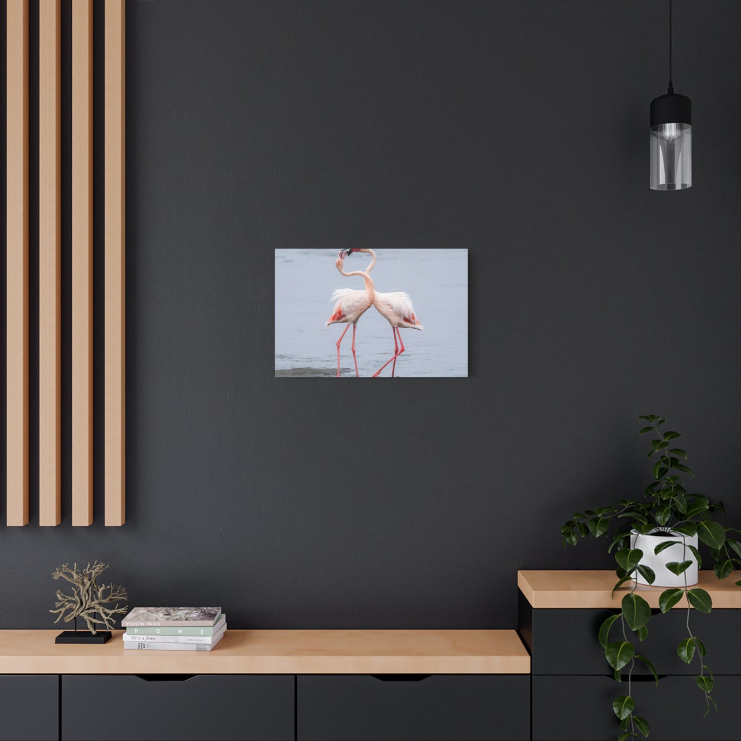 Pink Flamingo Love Wall Art & Canvas Prints