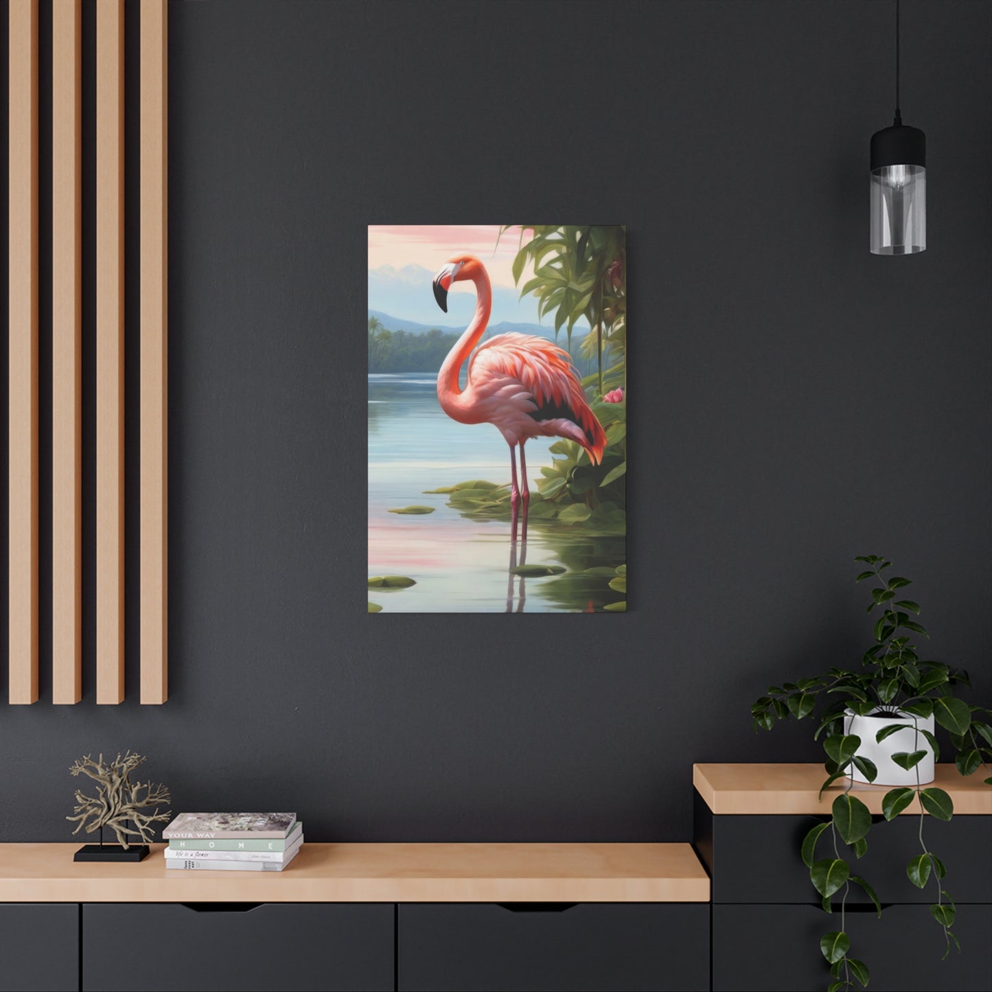 Flamingo In Water Wall Art & Canvas Prints