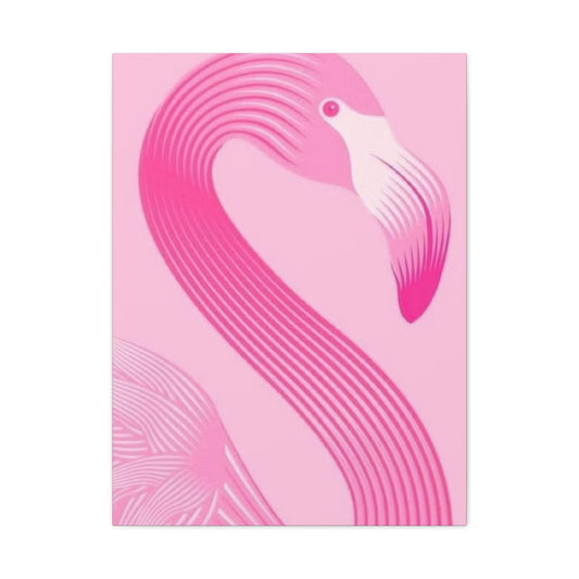 Flamingo Pink Monochrome Wall Art & Canvas Prints