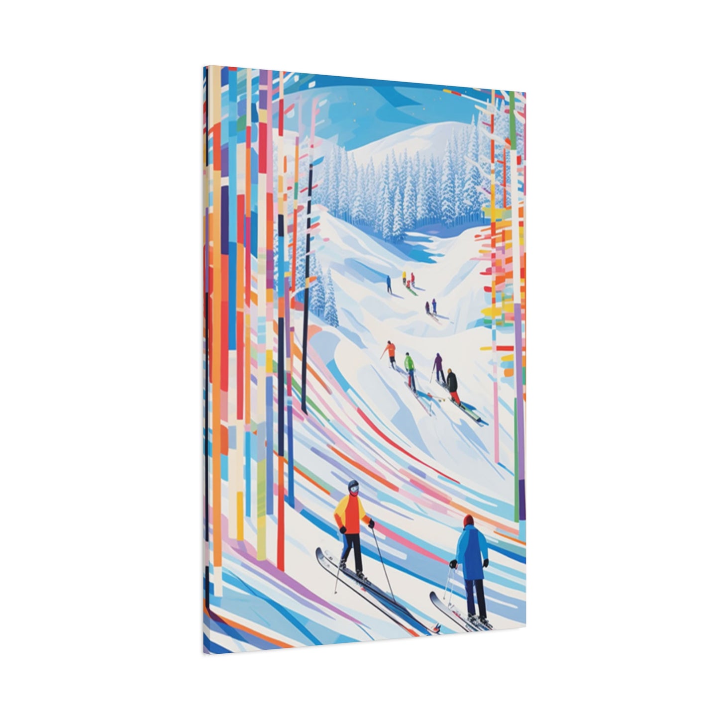 Long Skiing Path Wall Art & Canvas Prints