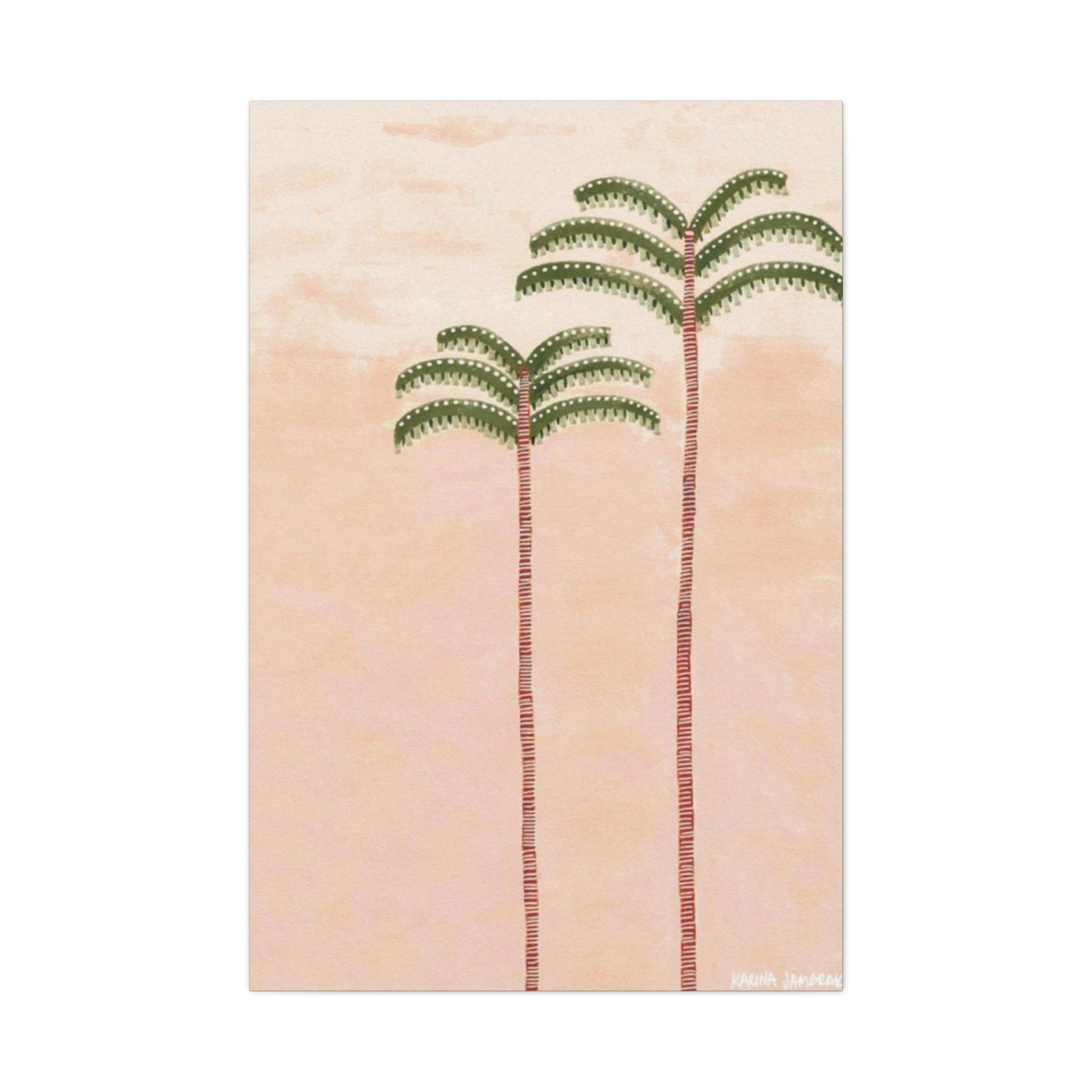Drawing Of Two Palm Tree Wall Art & Canvas Prints