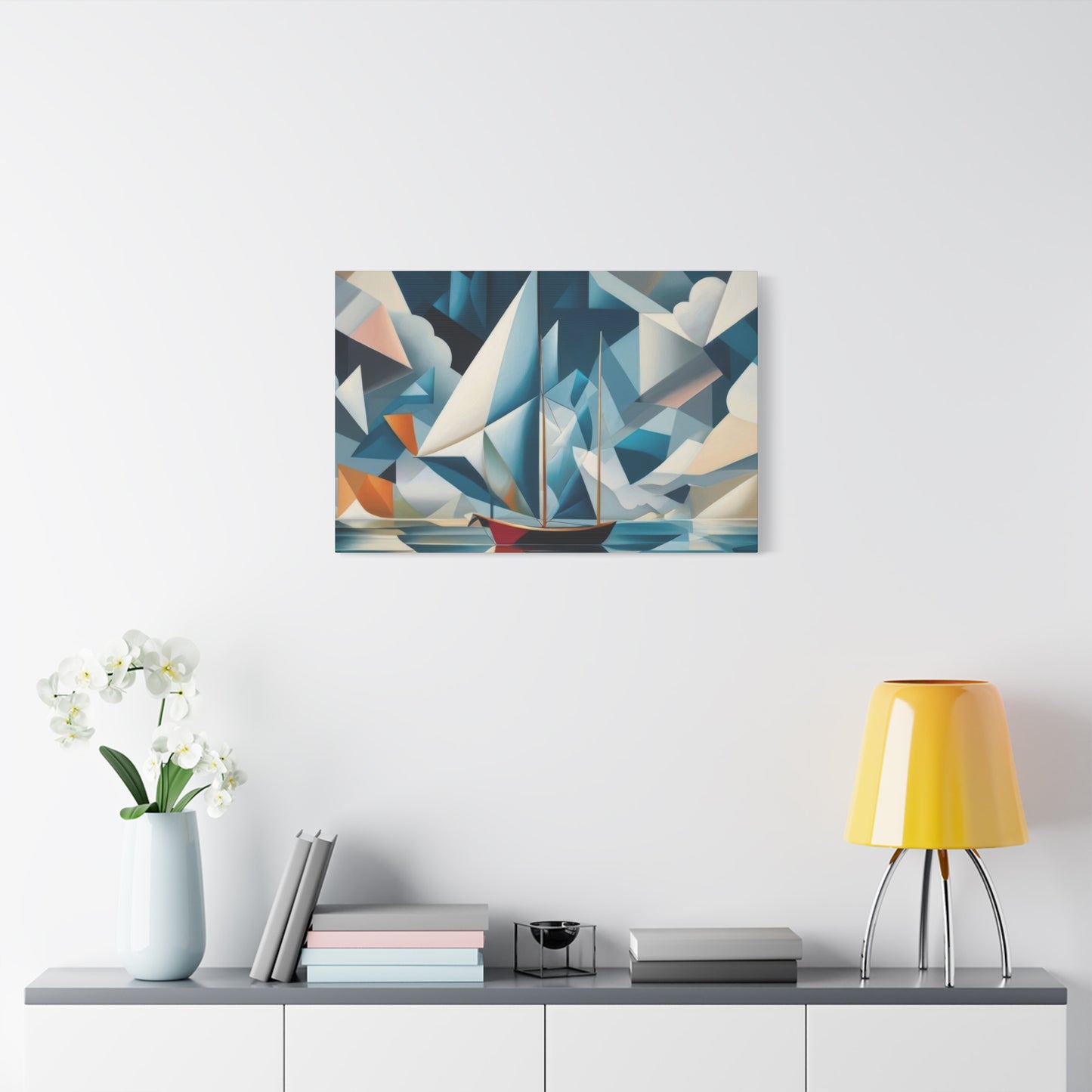 Boat In Water Cubism Wall Art & Canvas Prints