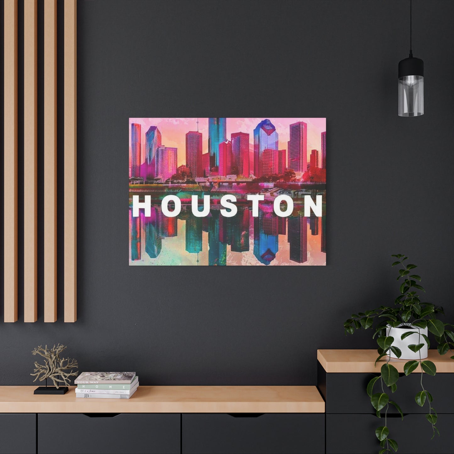 Houston Skyline Mirrored Wall Art & Canvas Prints