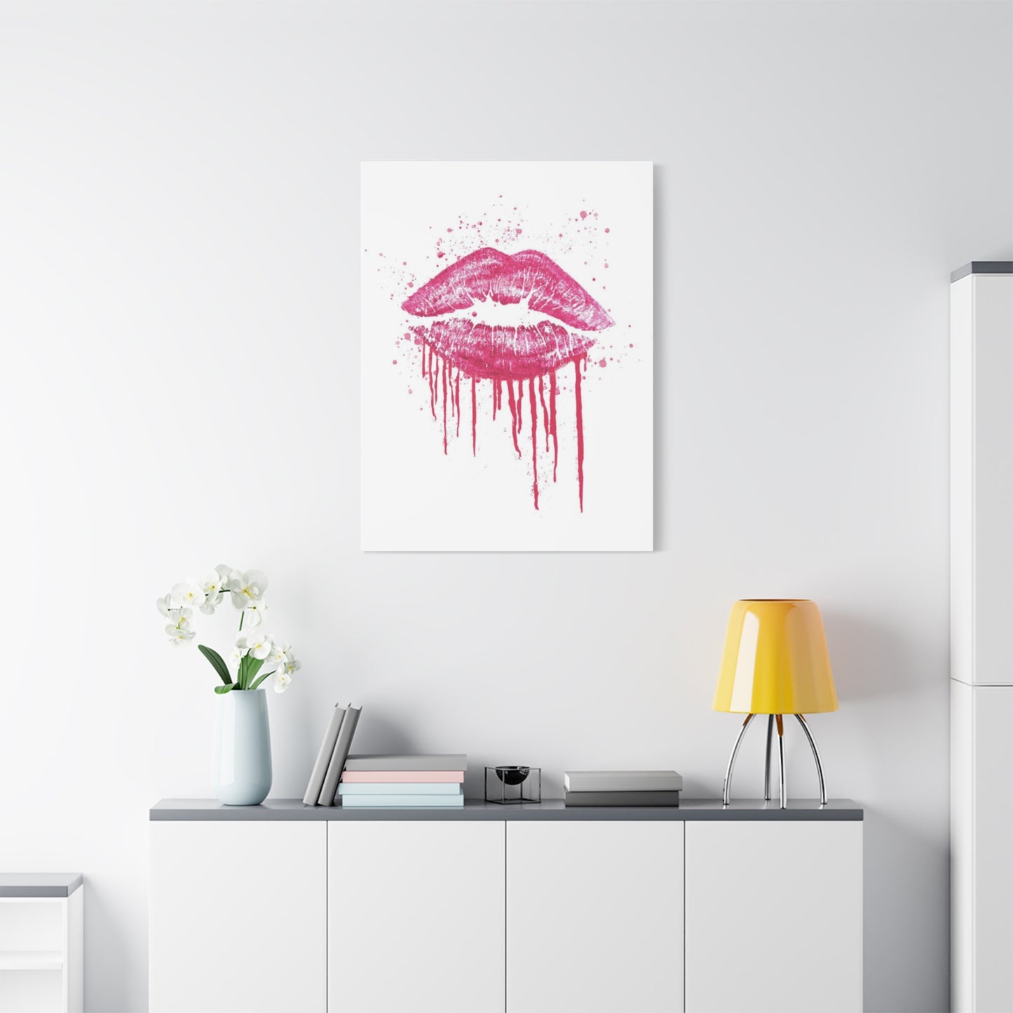 Pink Lips Wall Art & Canvas Prints
