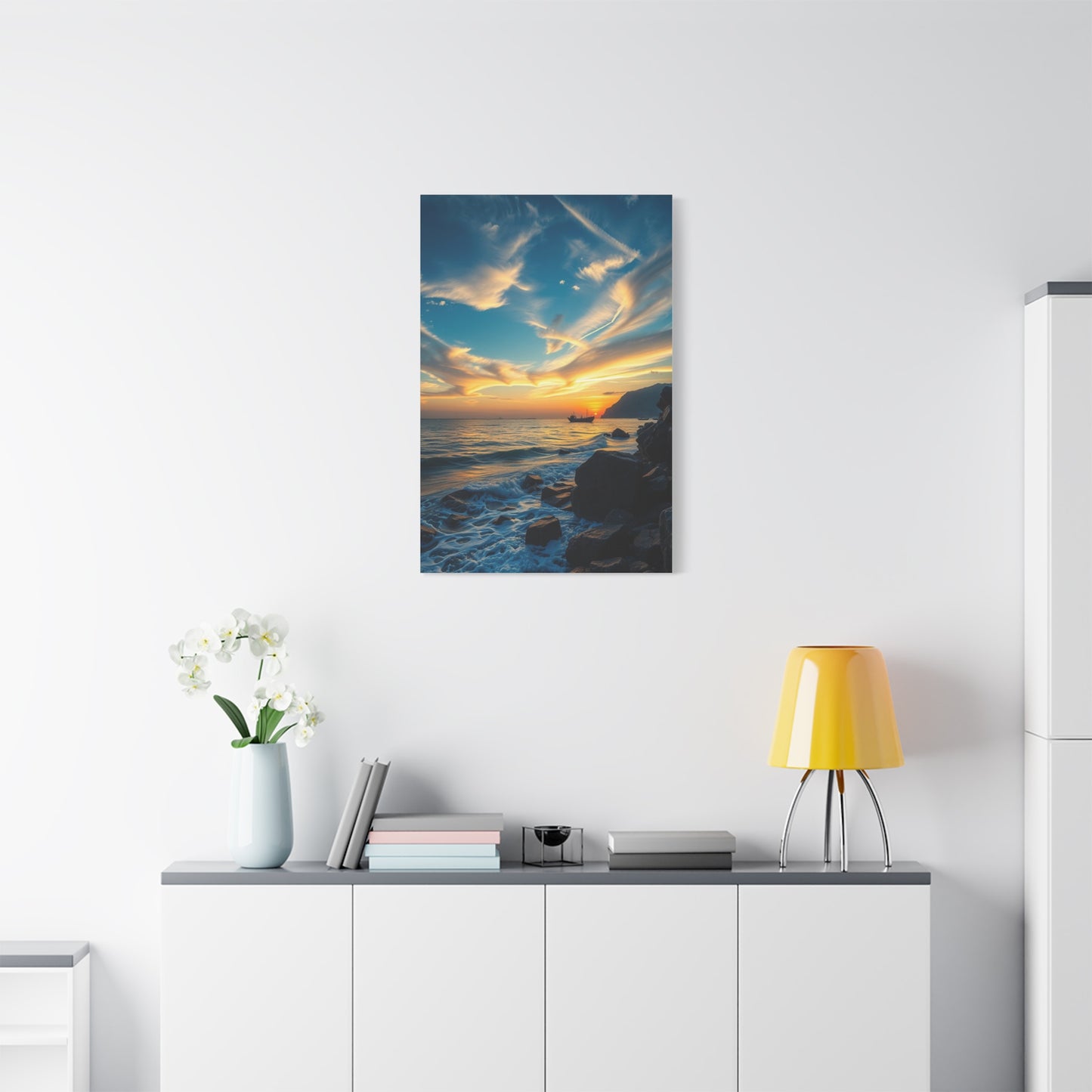 Gilded Wave Serenity Wall Art & Canvas Print