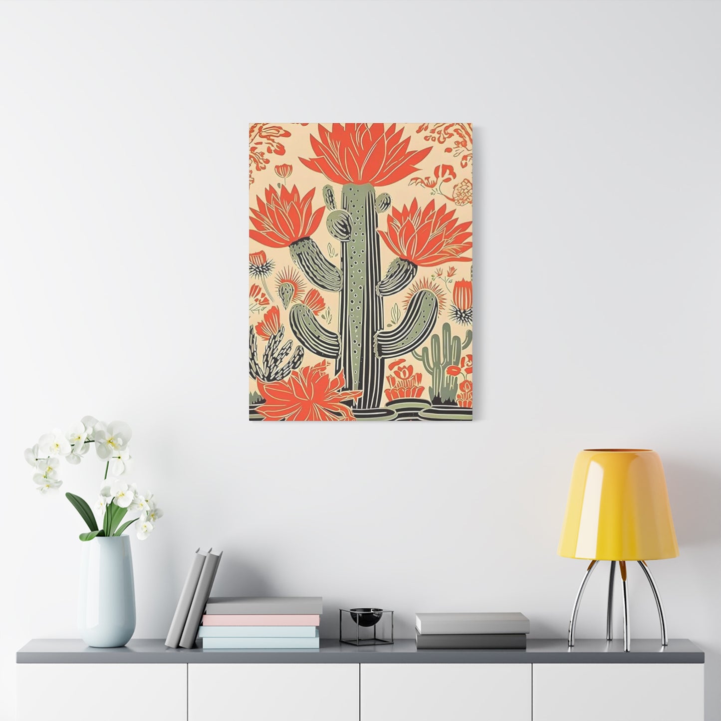 Flower On A Cactus Wall Art & Canvas Prints