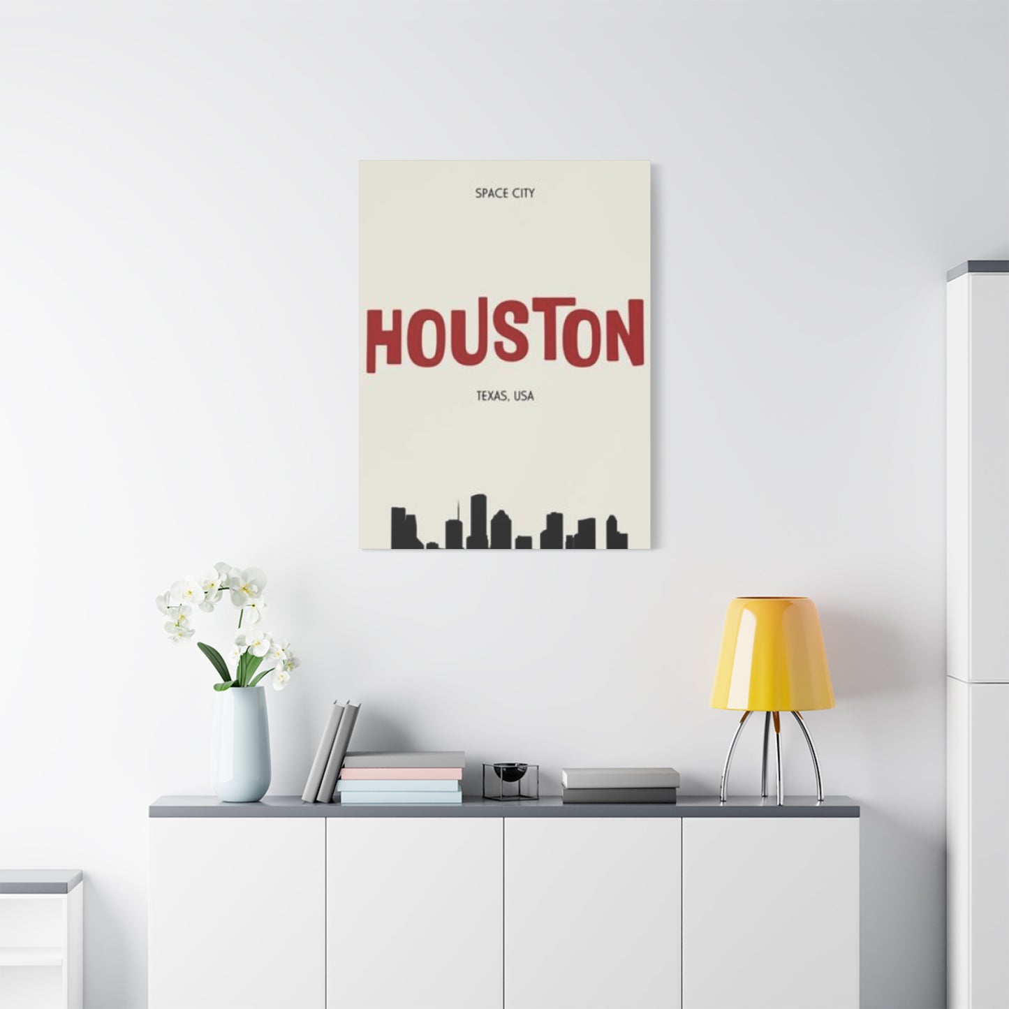 Aesthetic Houston Skyline Silhouette Wall Art & Canvas Prints