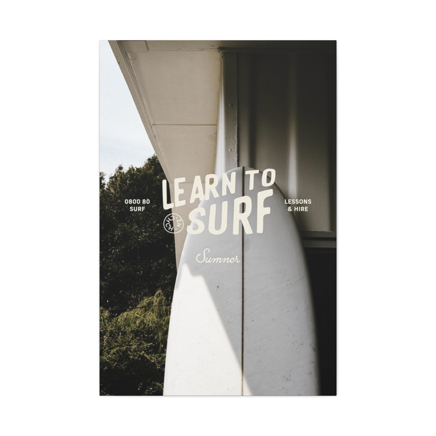 Learn To Surf Poster Wall Art & Canvas Prints