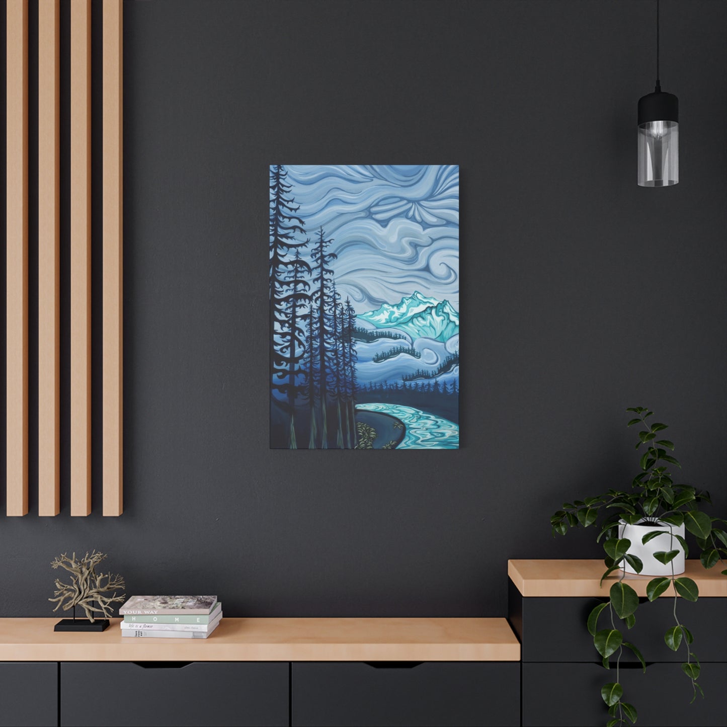 Forest Blue Swirly Sky Wall Art & Canvas Prints