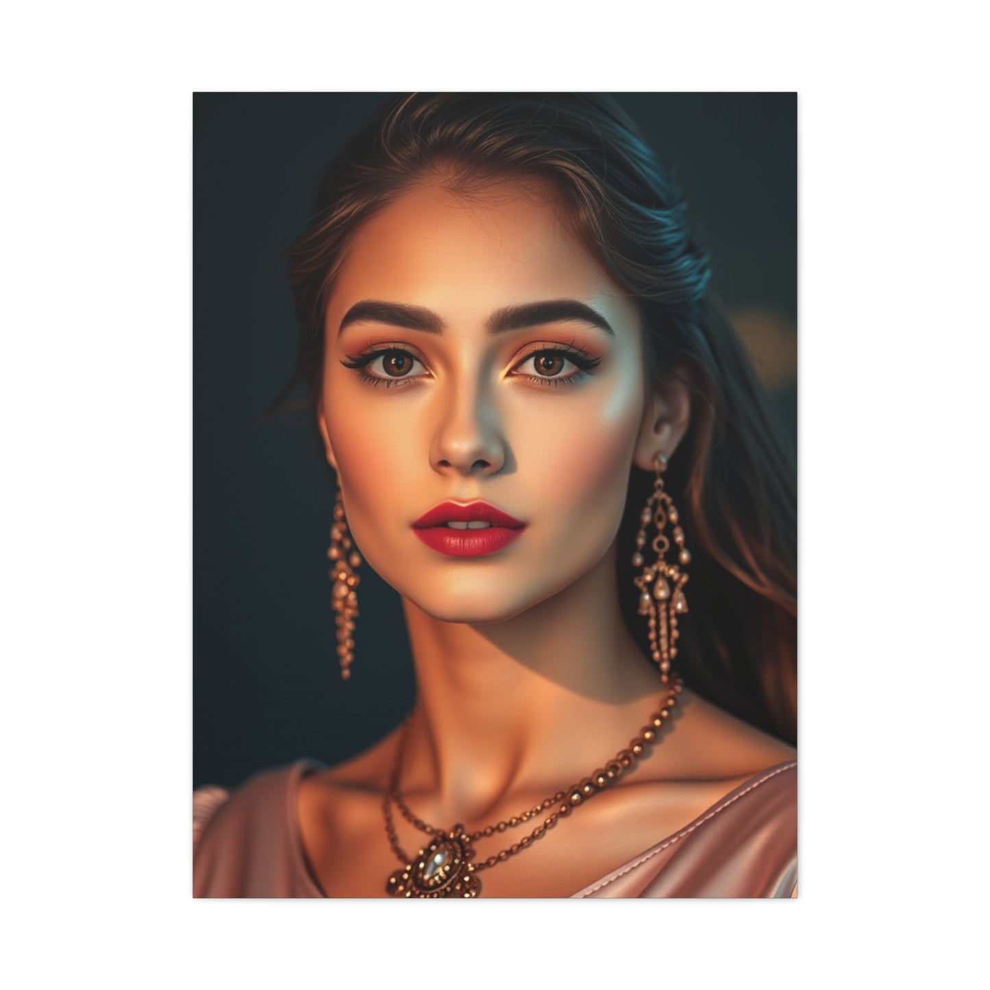 Golden Blush Elegance Canvas