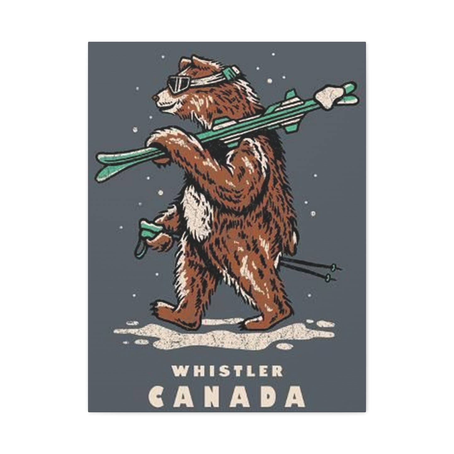 Bear Skiing Wall Art & Canvas Prints