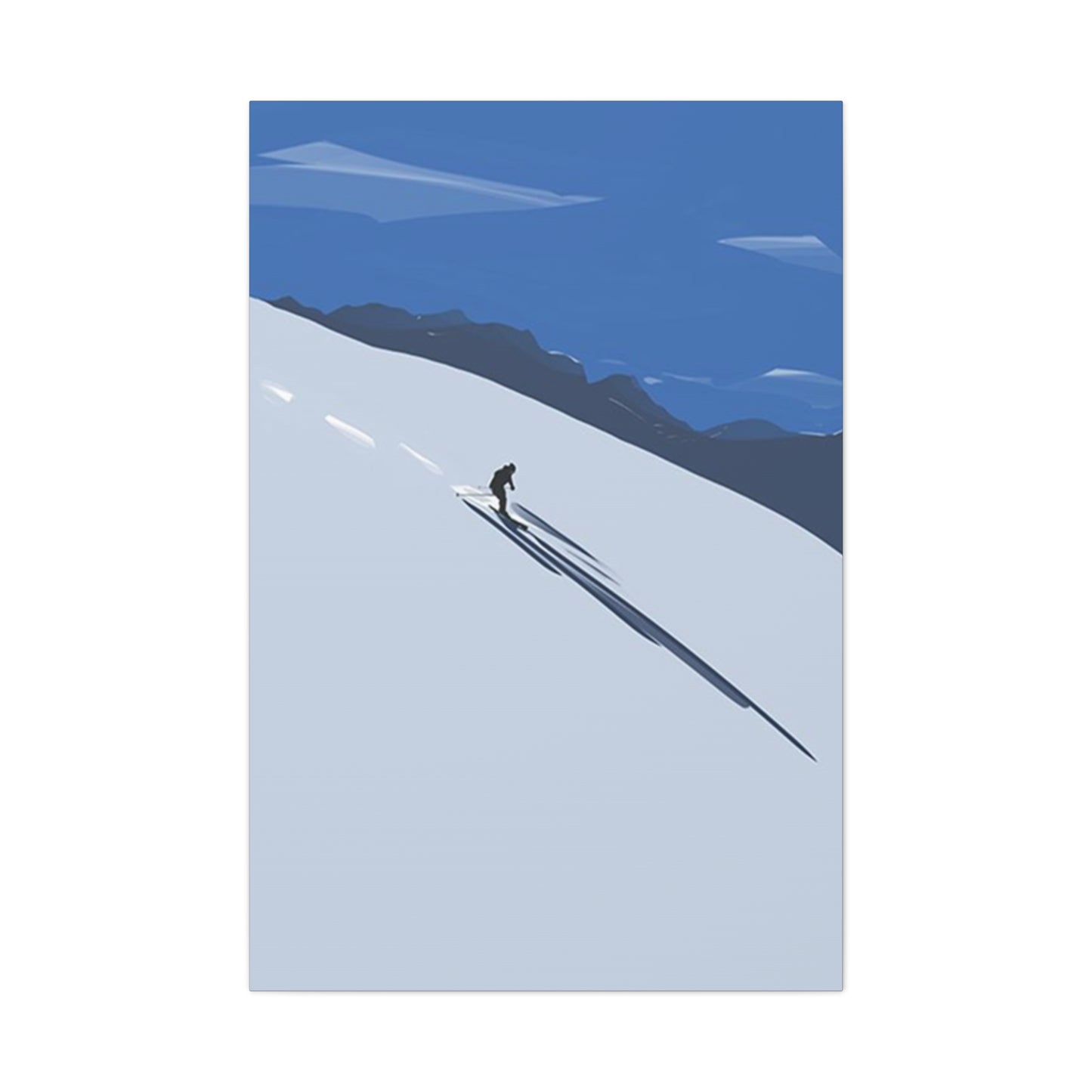 Skiing In Dense Snow Wall Art & Canvas Prints