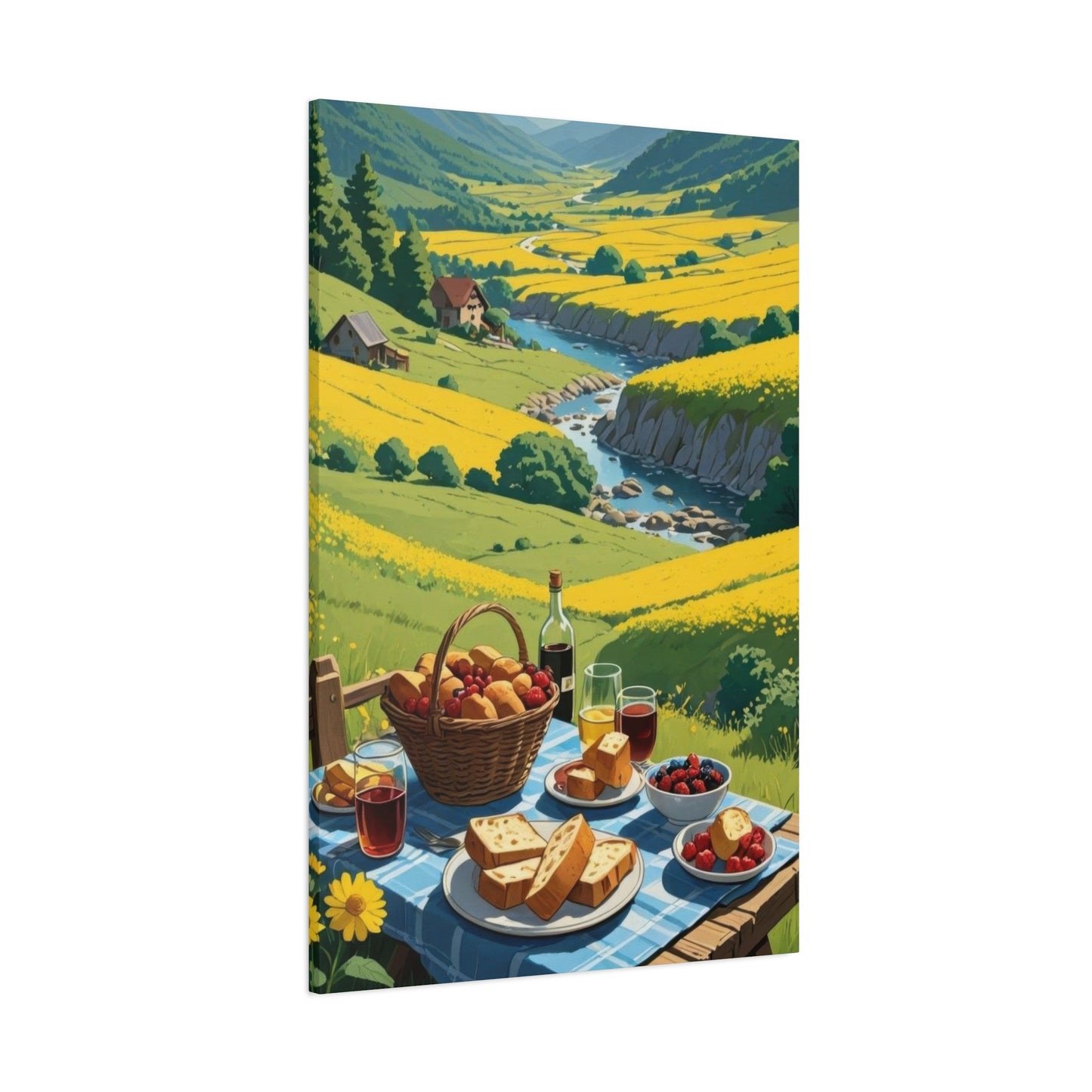 Lunch Sunny Countryside Wall Art & Canvas Prints